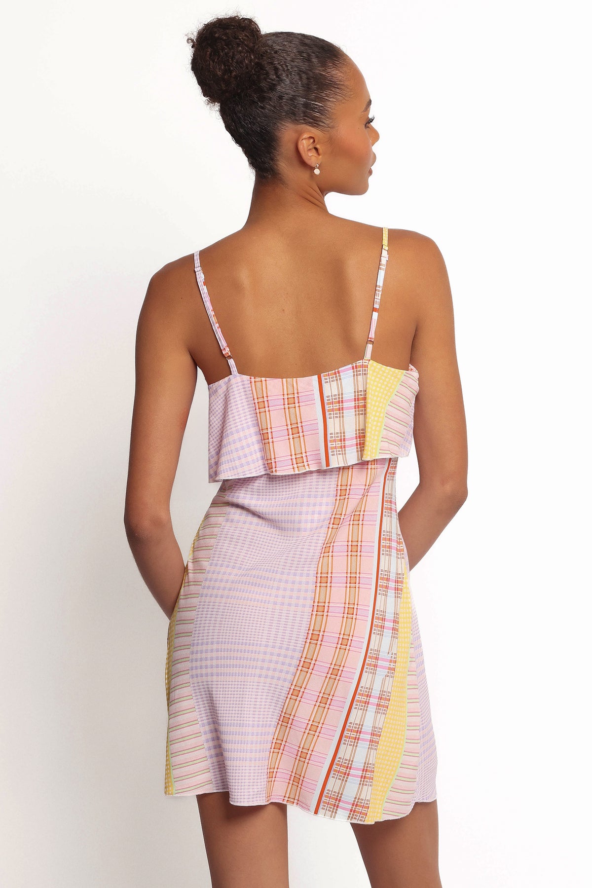 Junia Mini Dress in Pink Plaid – view 5 of 8