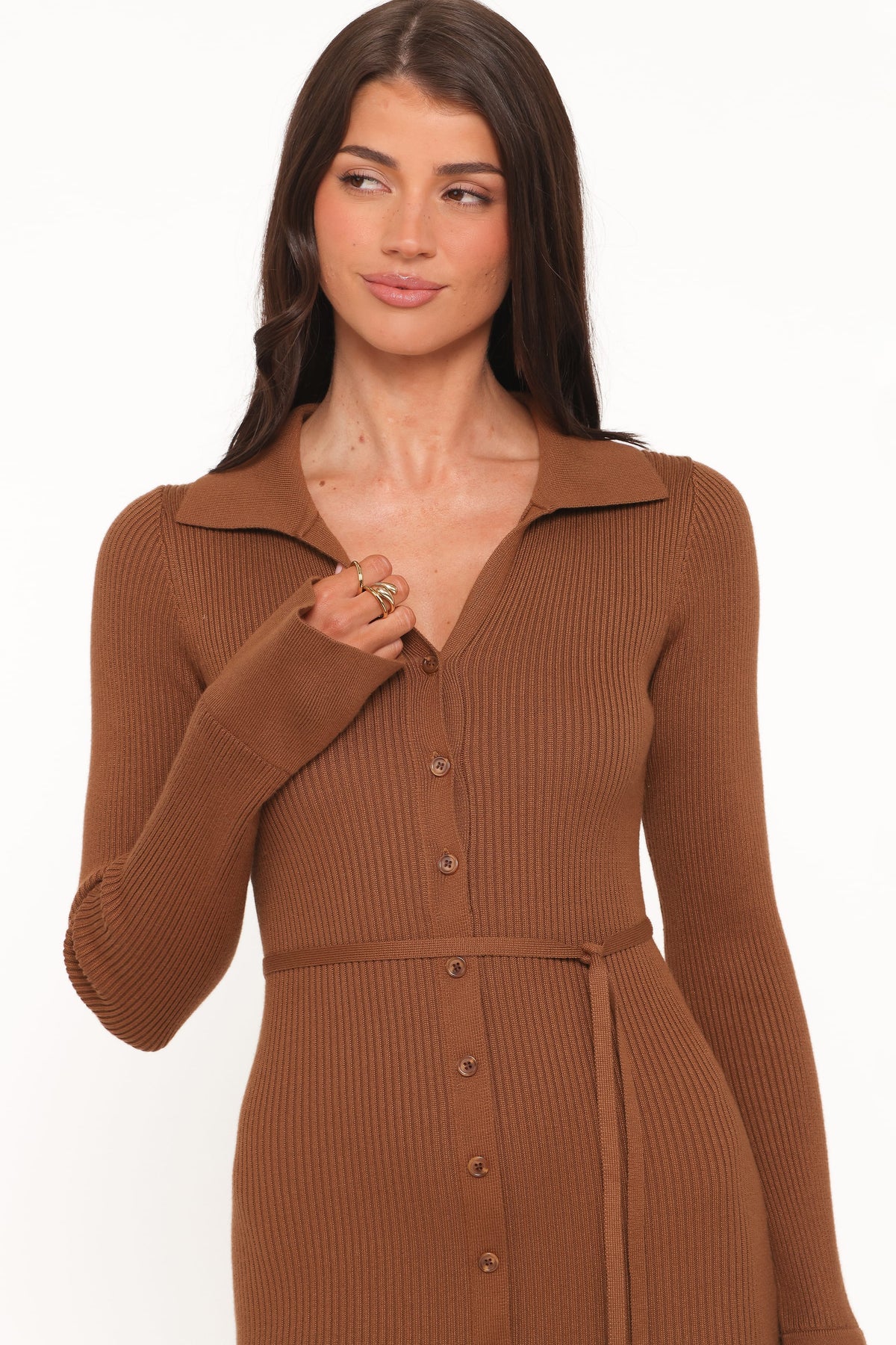 Kadi Maxi Dress in Brown – view 2 of 7