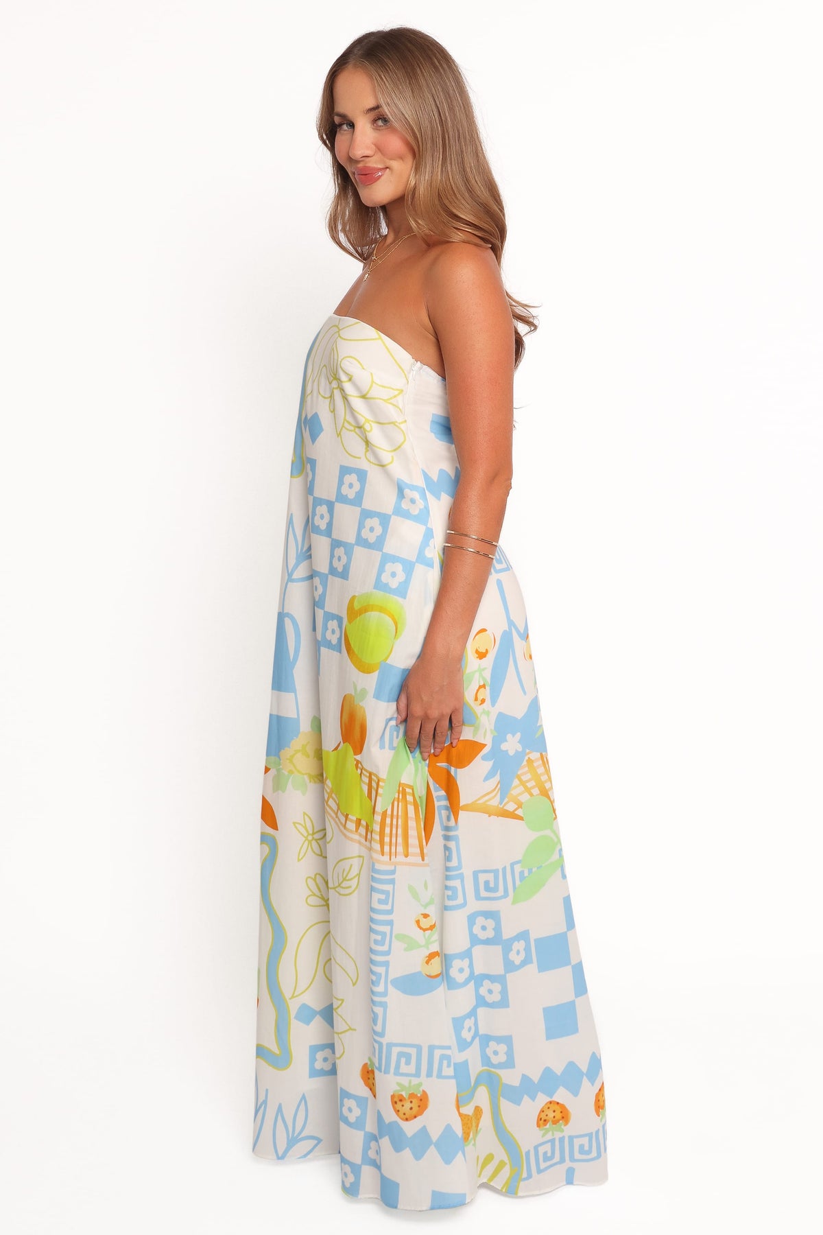 Kaelani Strapless Maxi Dress in Multi Print – view 5 of 6