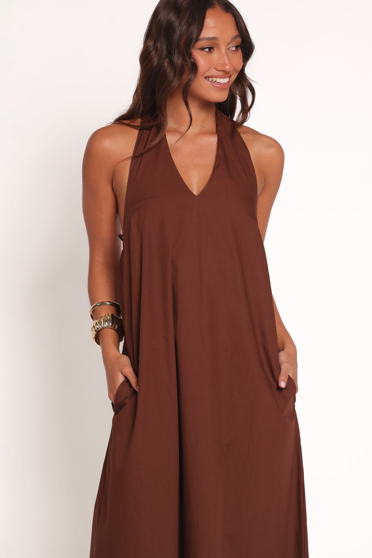Kaida Maxi Dress in Espresso – view 2 of 5