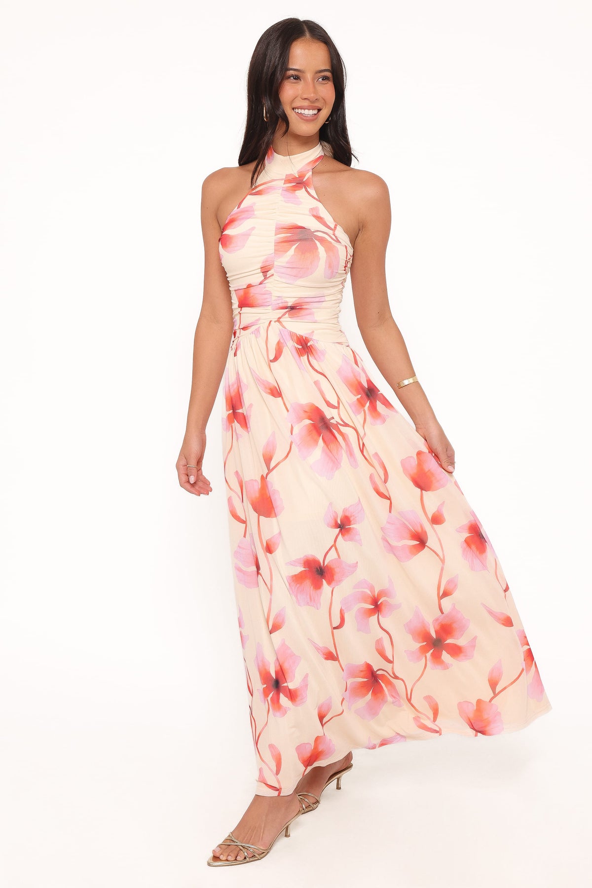 Kaira Halterneck Maxi Dress in Pink Floral – view 4 of 7