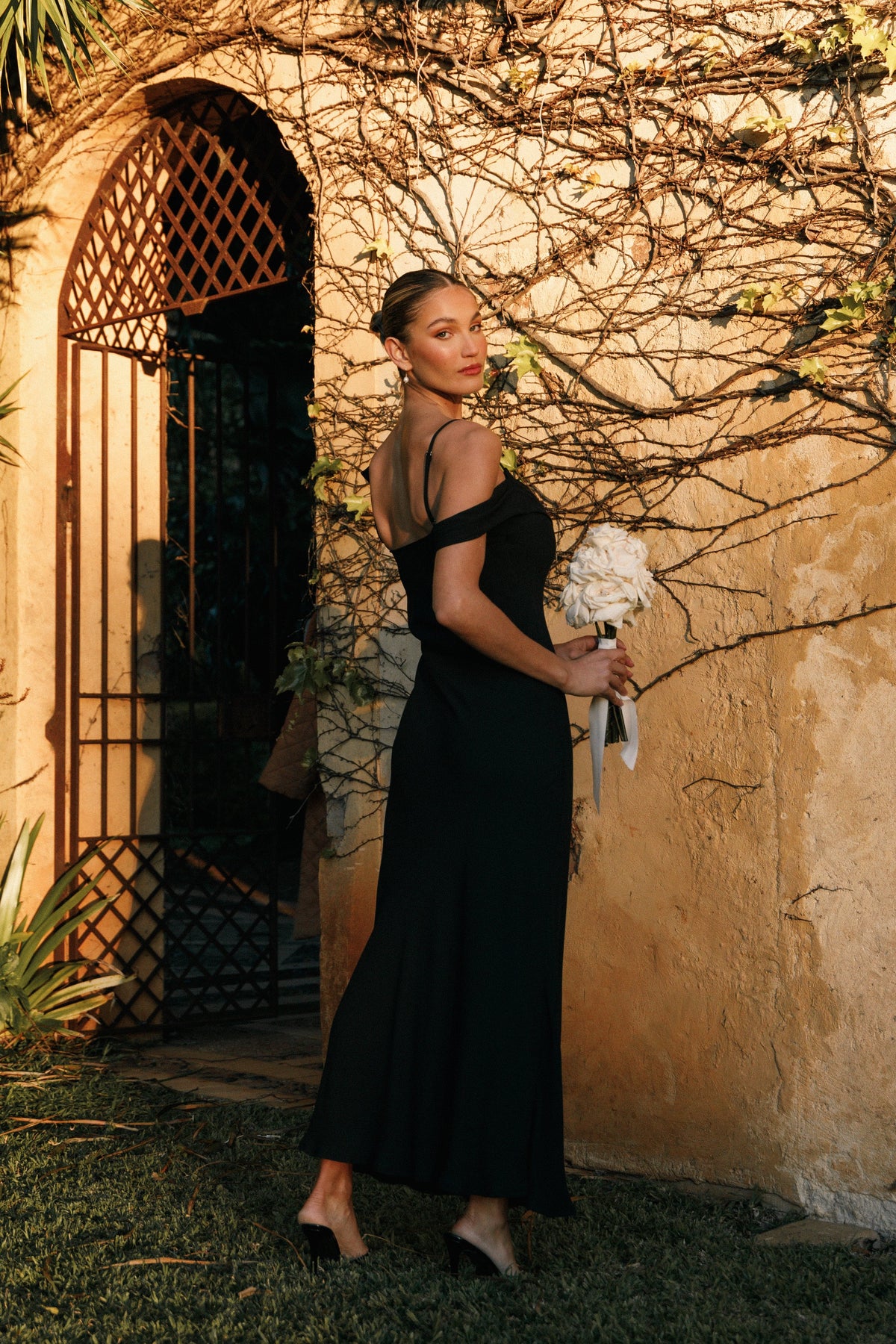 Kamryn Midi Dress in Black – view 2 of 9