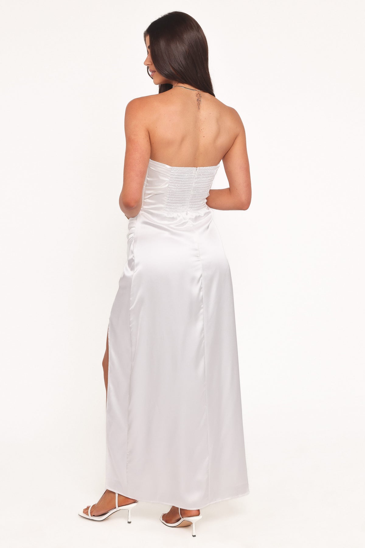 Kara Strapless Maxi Dress in White – view 3 of 4