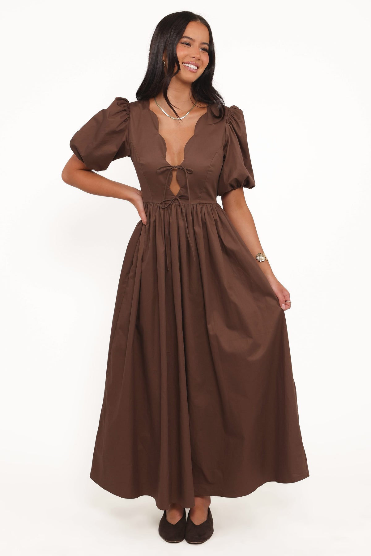 Karla Maxi Dress in Bitter Chocolate – view 2 of 7