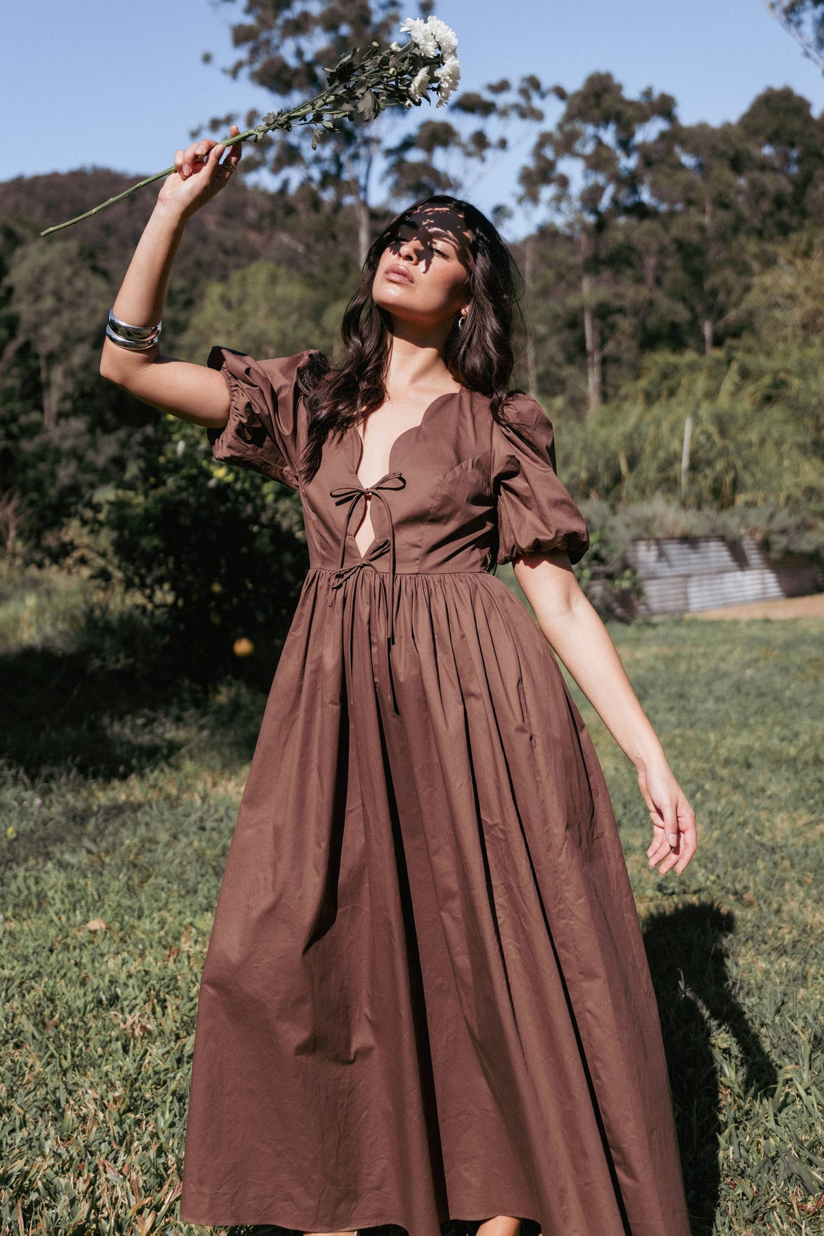 Karla Maxi Dress in Bitter Chocolate – view 1 of 7