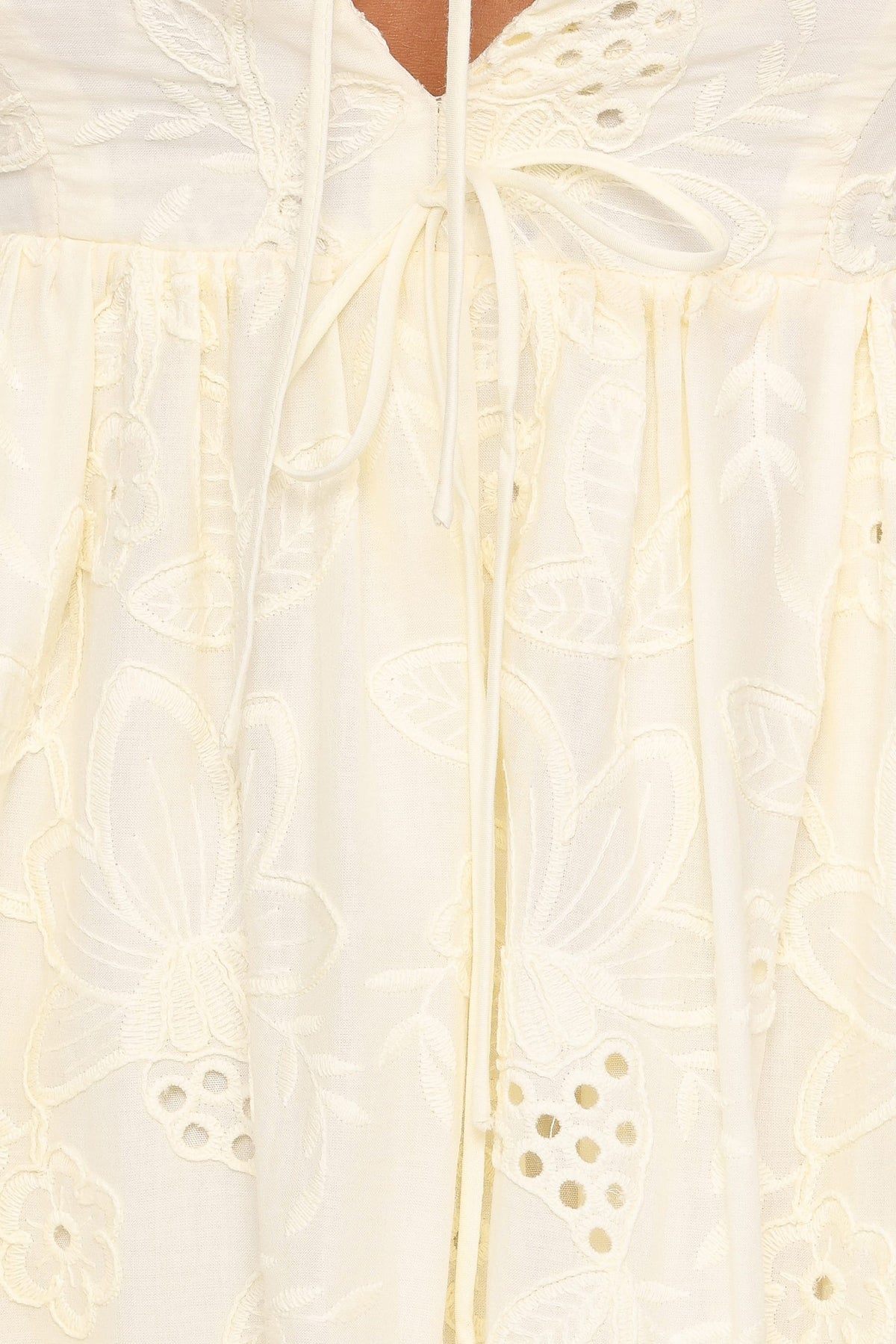 Karla Maxi Dress in Butter Yellow Broderie – view 6 of 6