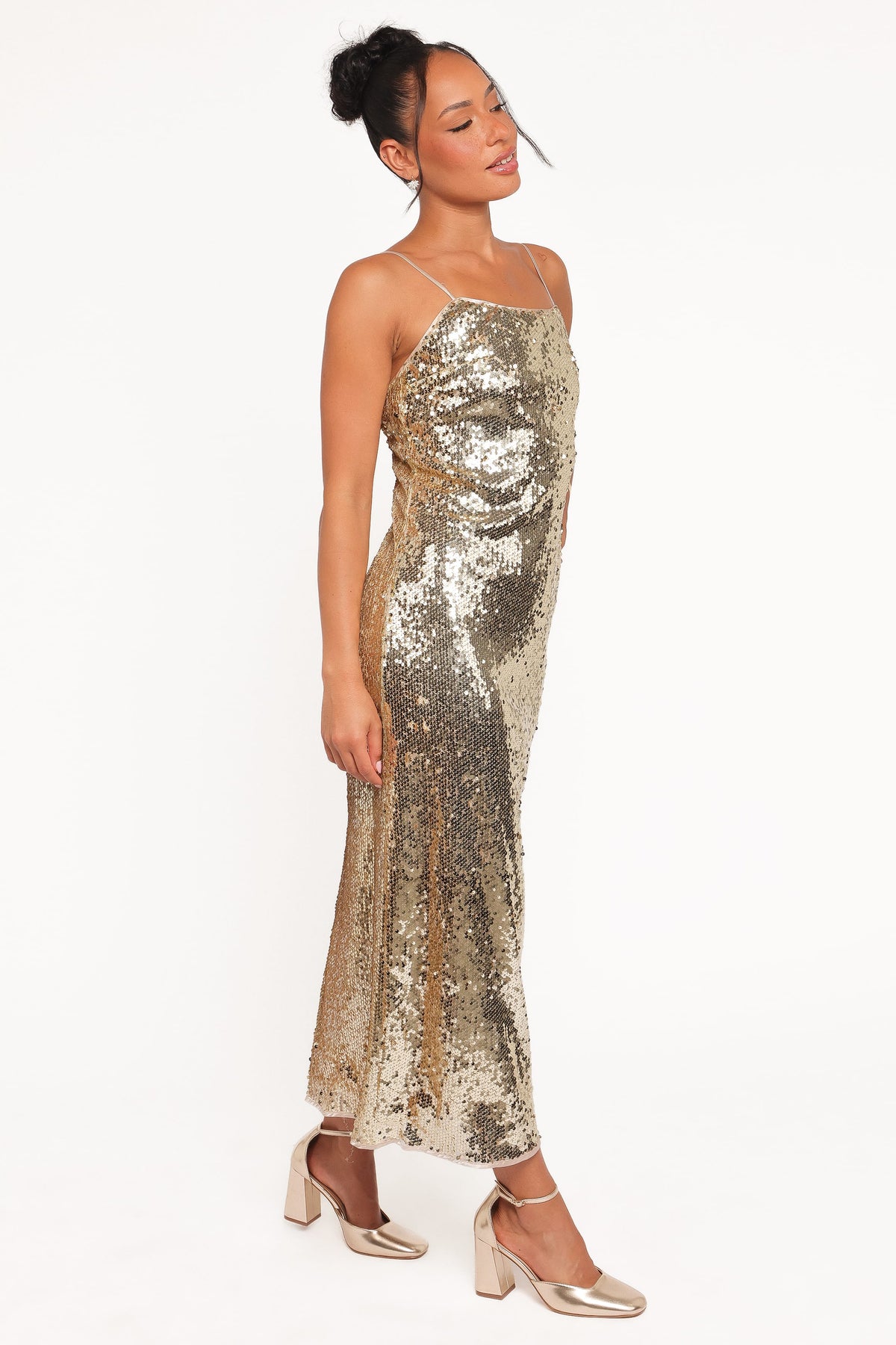 Karley Sequin Maxi Dress in Gold – view 4 of 8