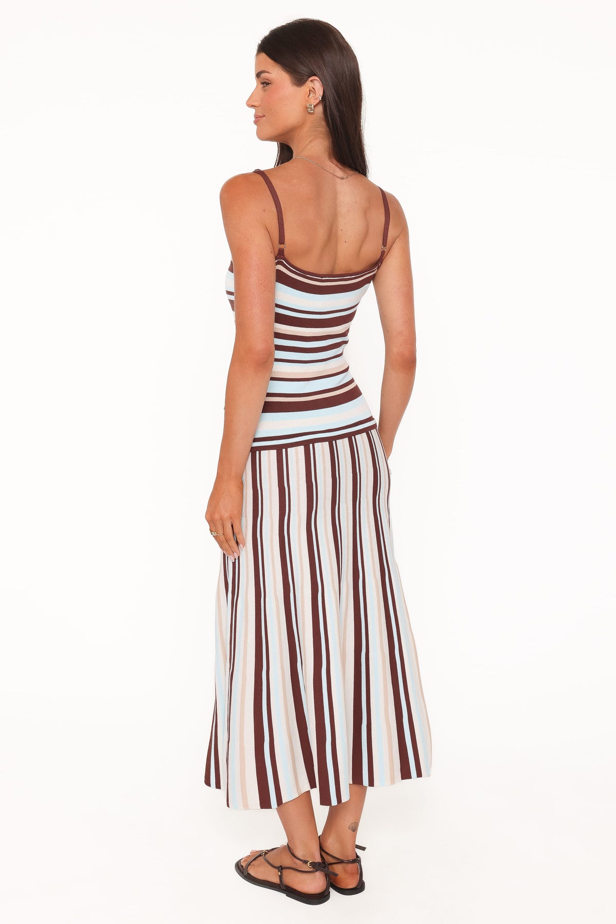 Karlin Maxi Dress in Blue Stripe – view 5 of 9