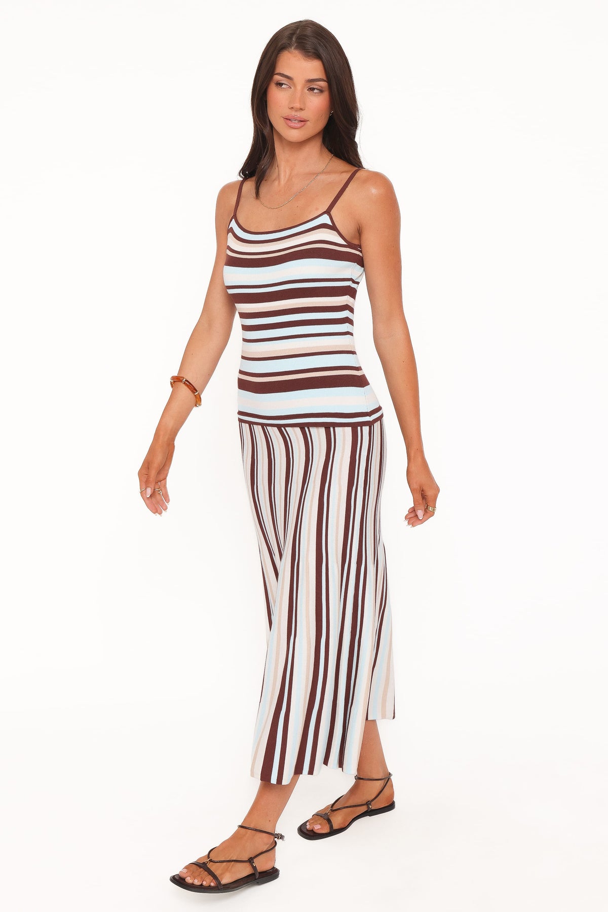 Karlin Maxi Dress in Blue Stripe – view 4 of 9
