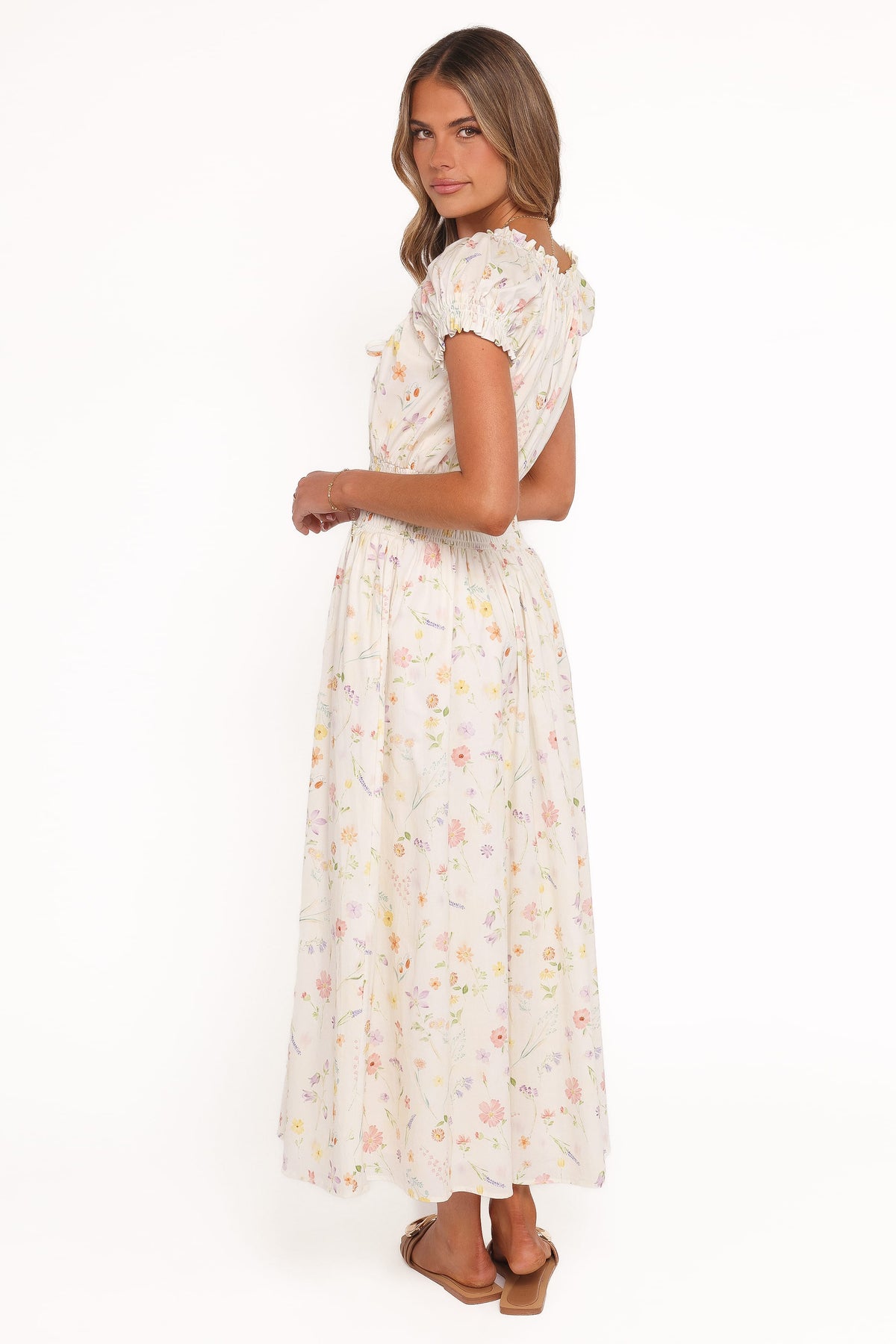 Katana Puff Sleeve Midi Dress in Floral – view 5 of 8