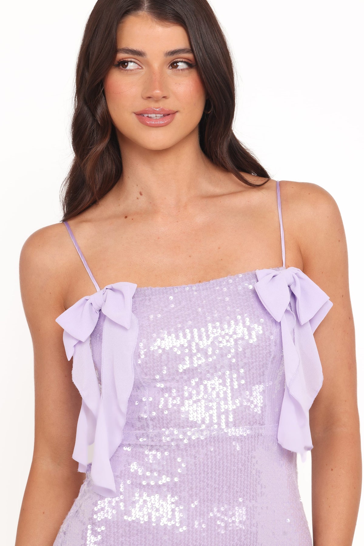 Katerina Mini Dress in Lilac Sequin – view 3 of 7