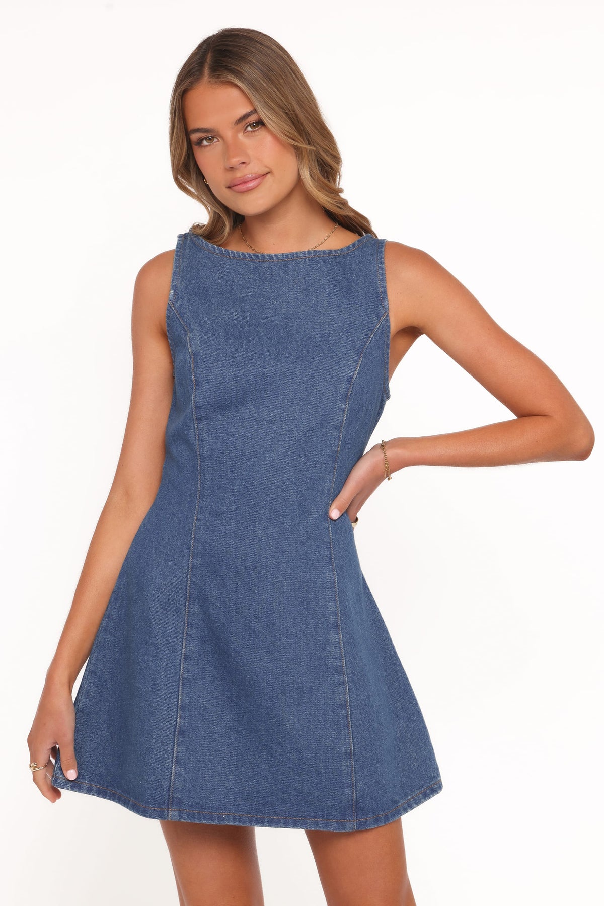 Katina Mini Dress in Denim – view 2 of 8