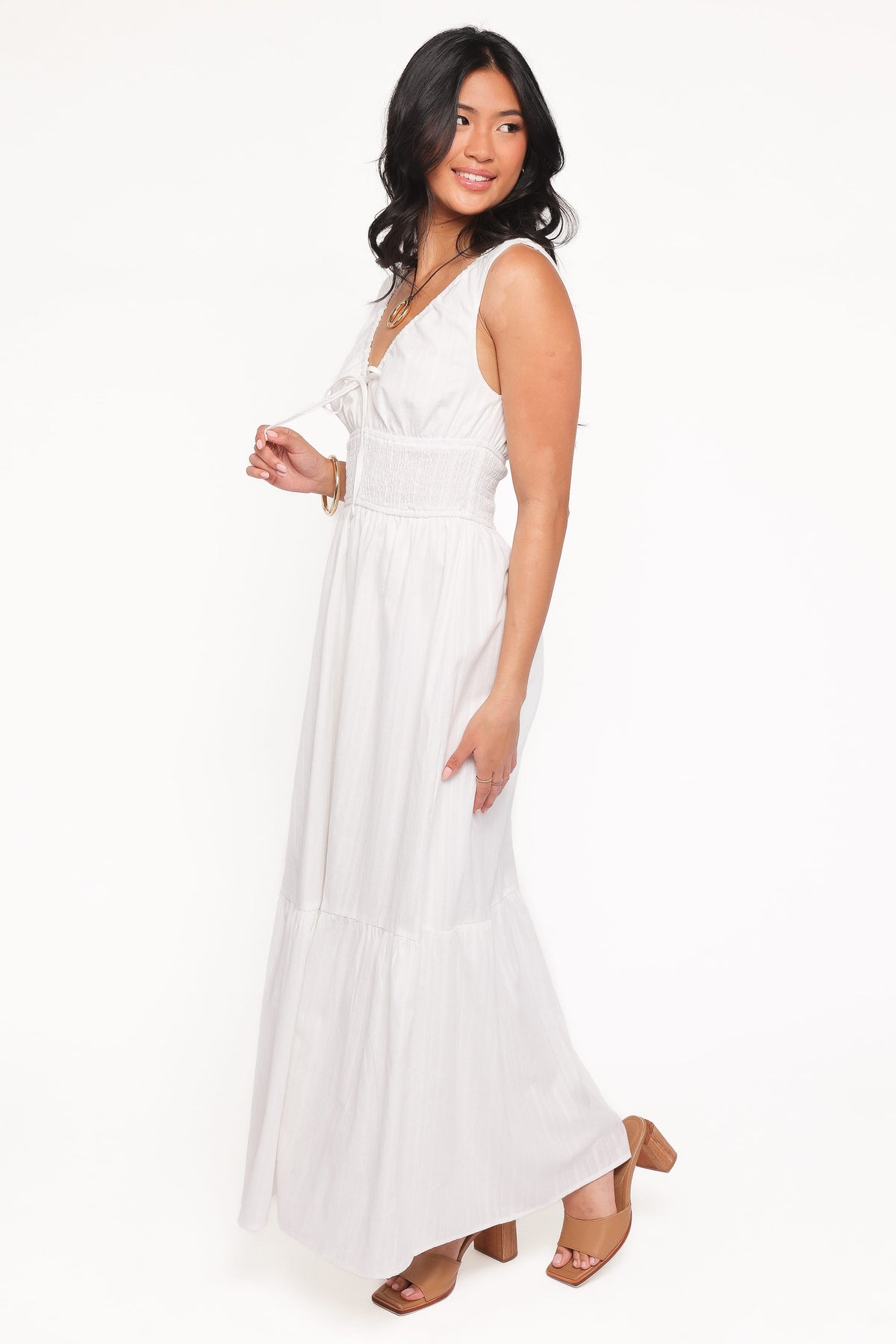 Kayden Maxi Dress in White – view 3 of 5