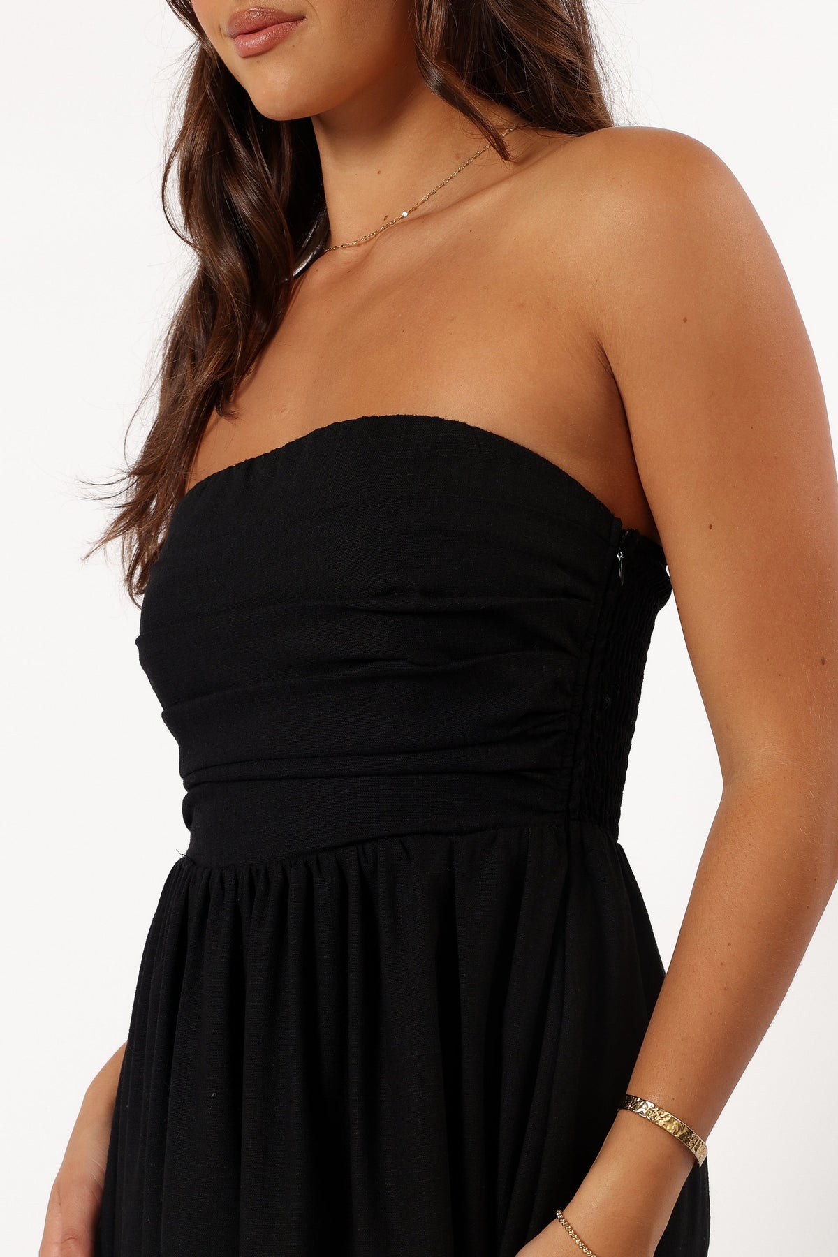 Kayt Strapless Dress in Black – view 7 of 9