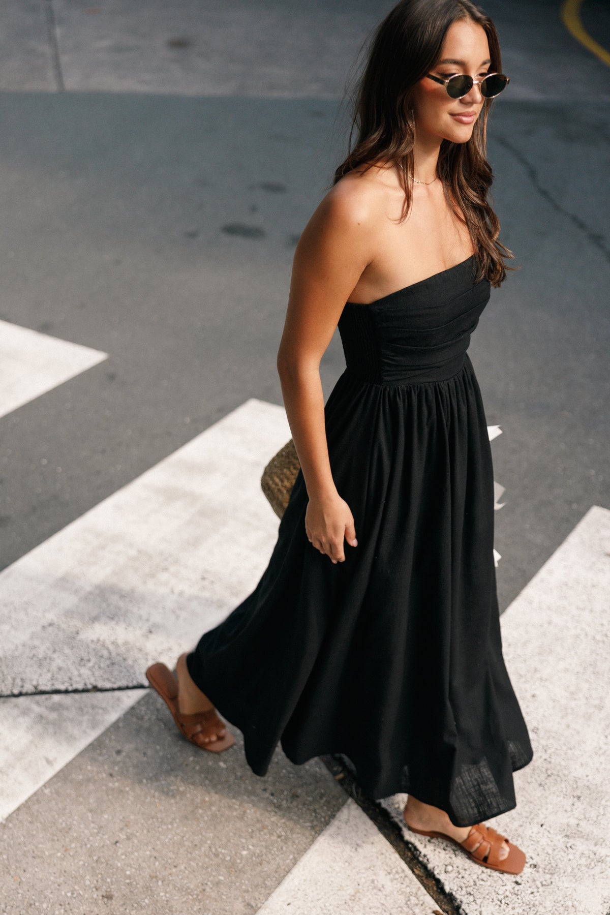 Kayt Strapless Dress in Black – view 8 of 9