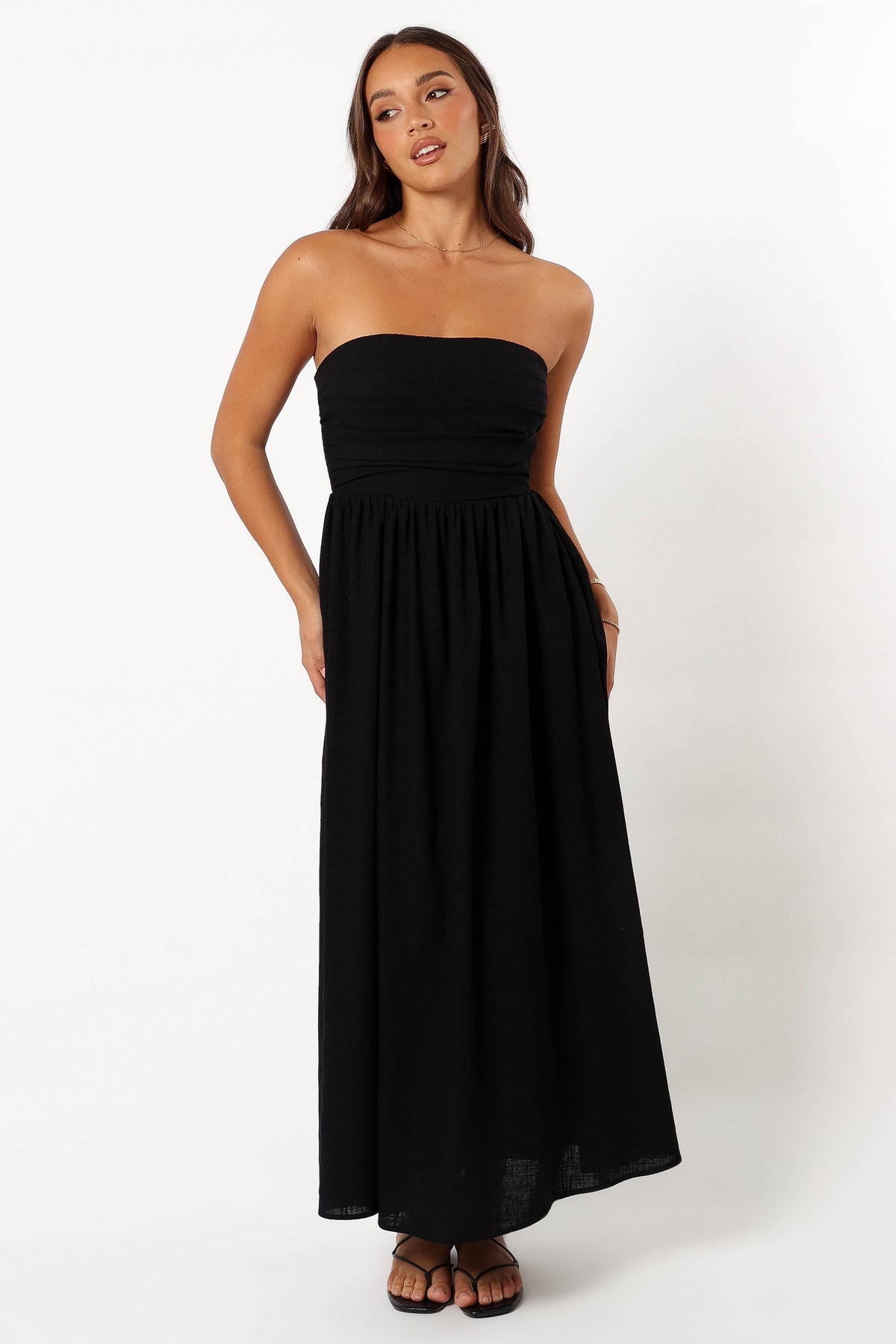 Kayt Strapless Dress in Black – view 1 of 9