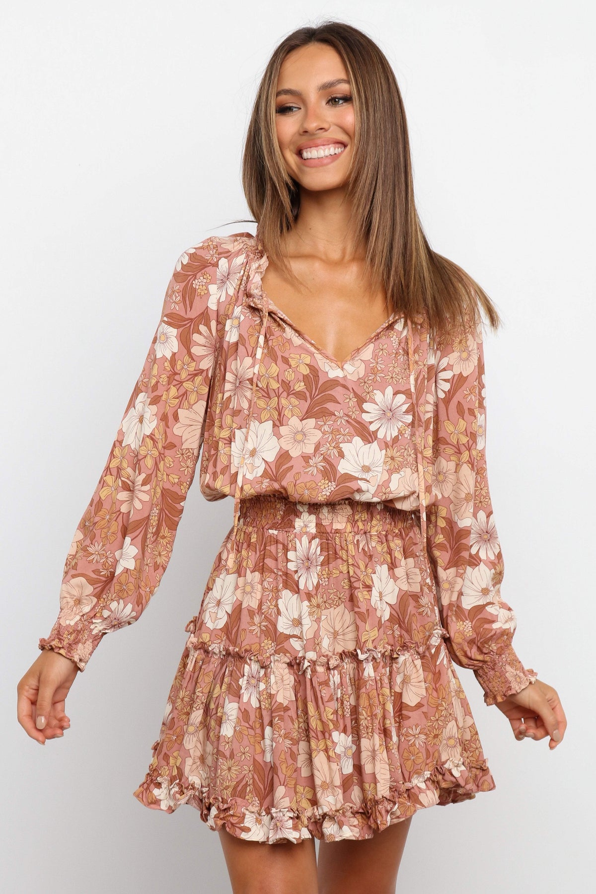 Kealan Dress in Brown – view 1 of 7