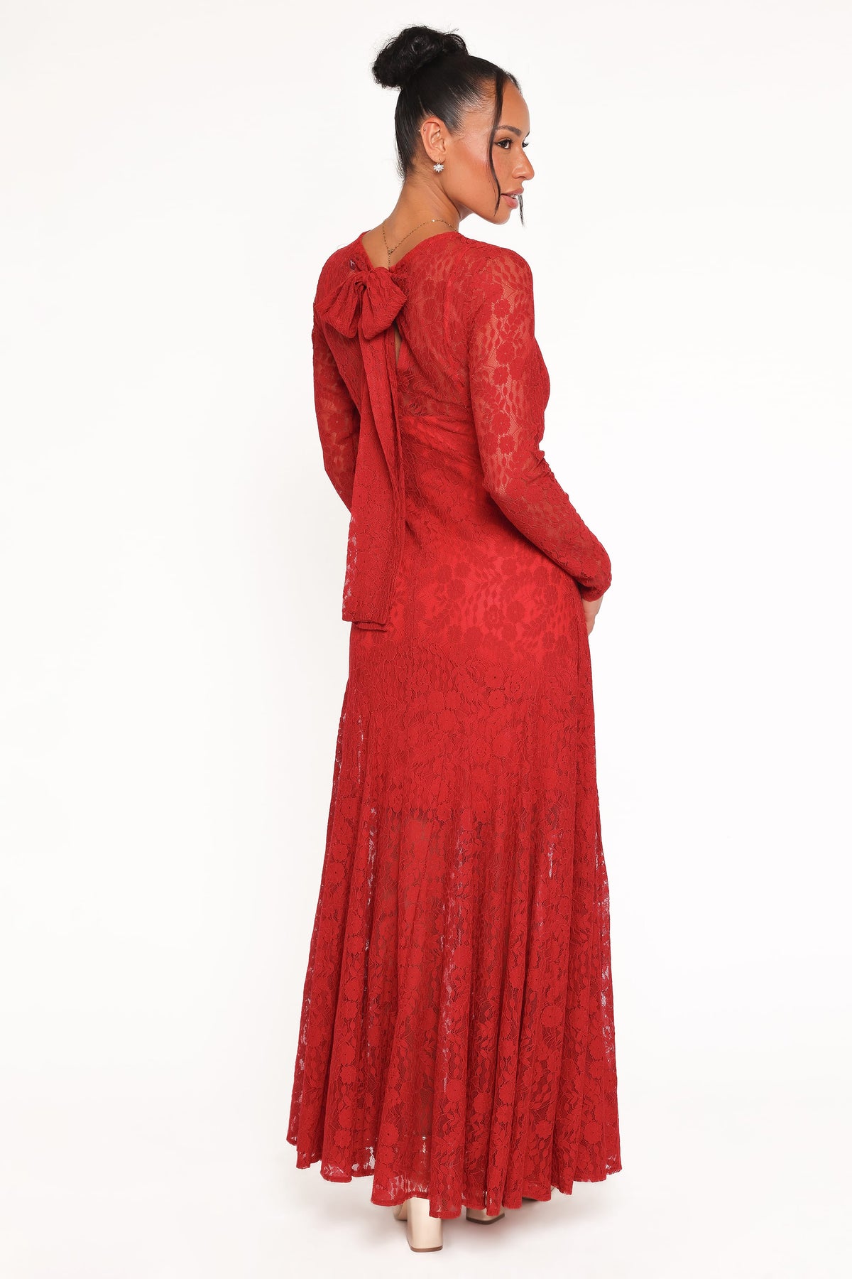Keani Long Sleeve Maxi Dress in Red – view 5 of 7