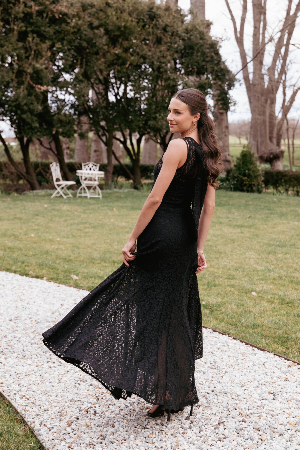 Keani Maxi Dress in Black Lace – view 7 of 7