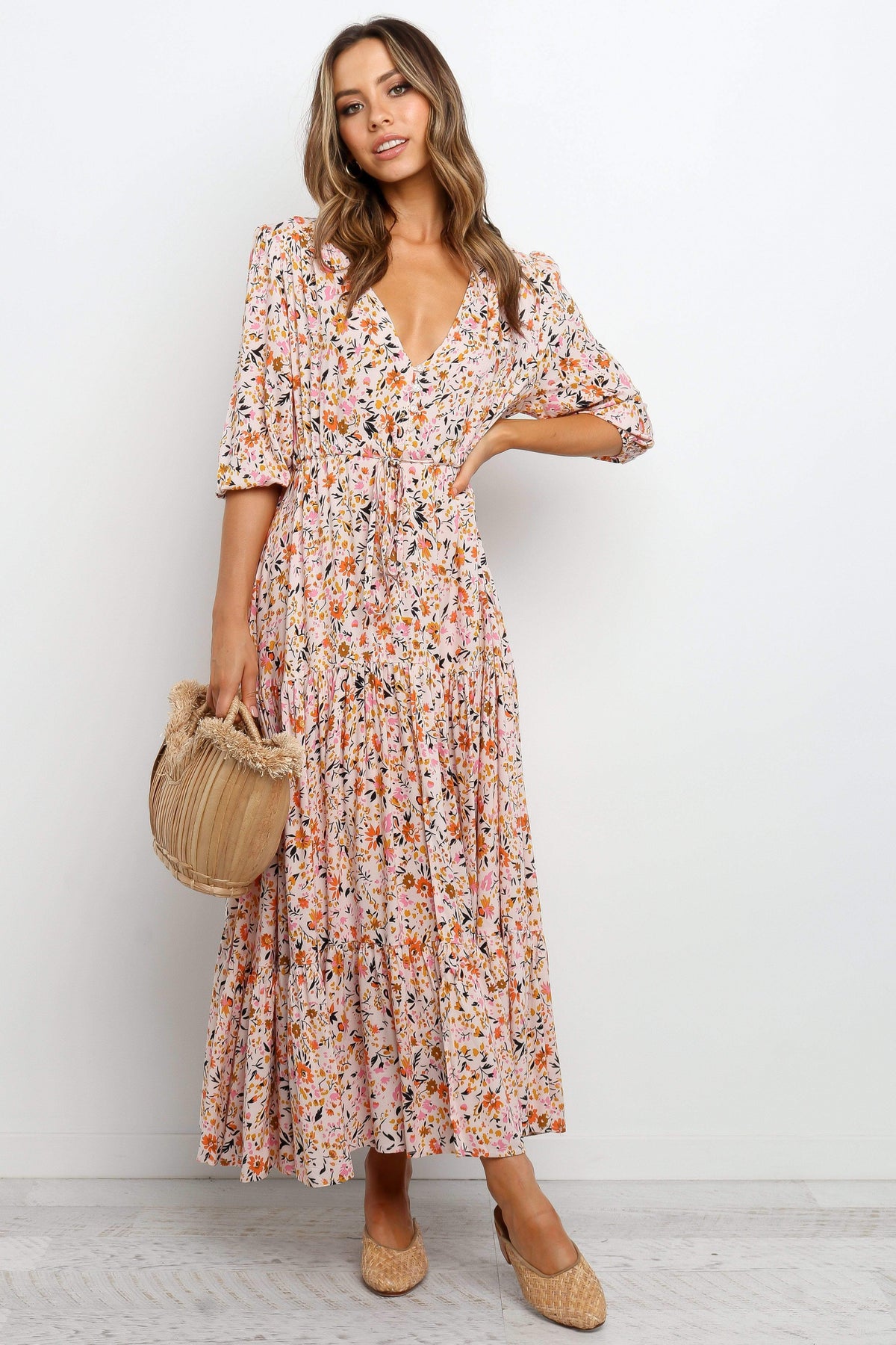 Kelda Dress in Beige – view 3 of 7