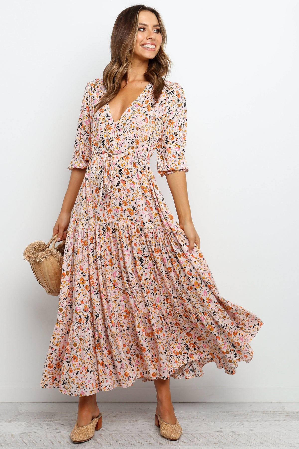 Kelda Dress in Beige – view 2 of 7
