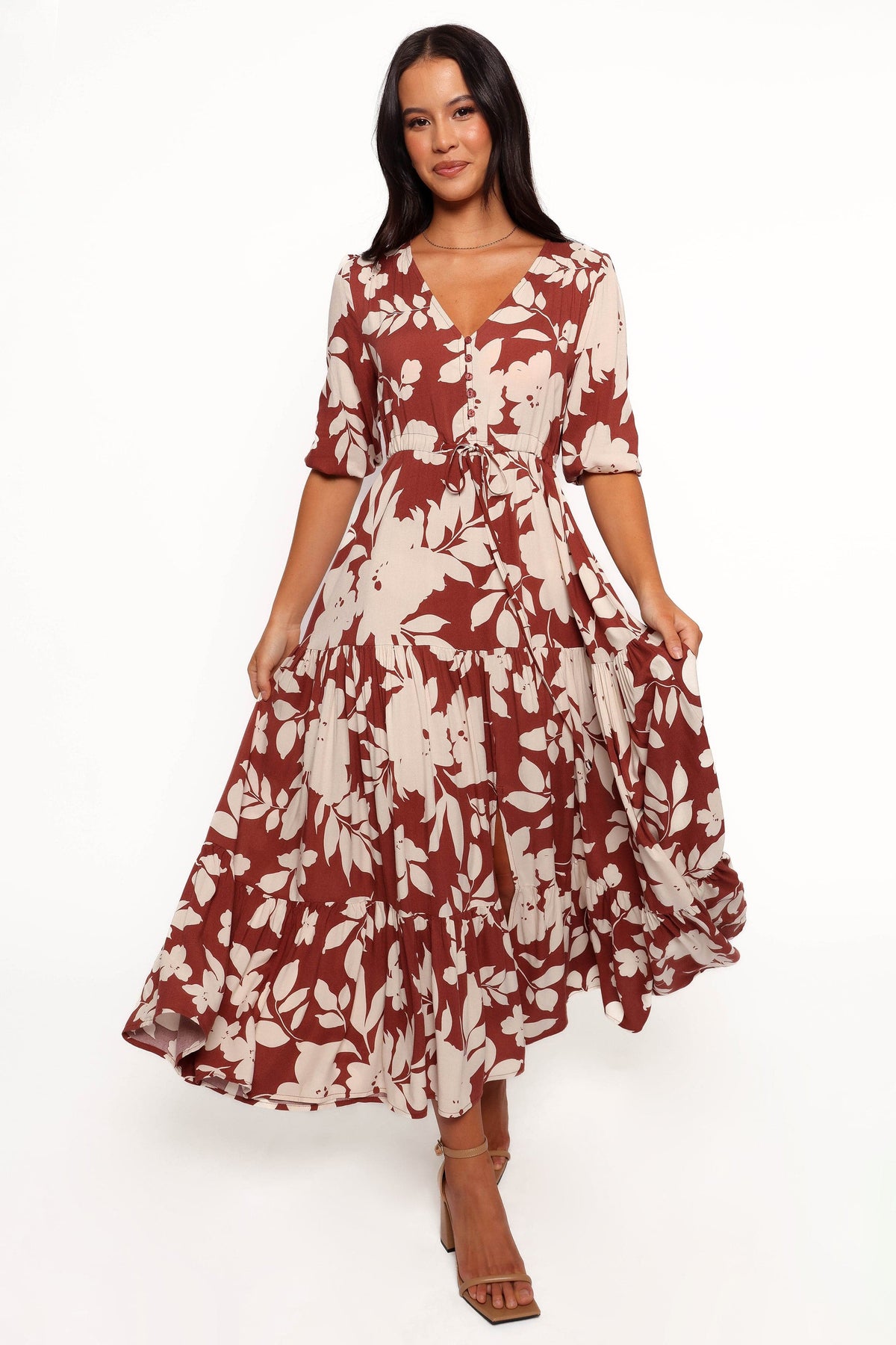 Kelda Dress in Rust Floral – view 1 of 6