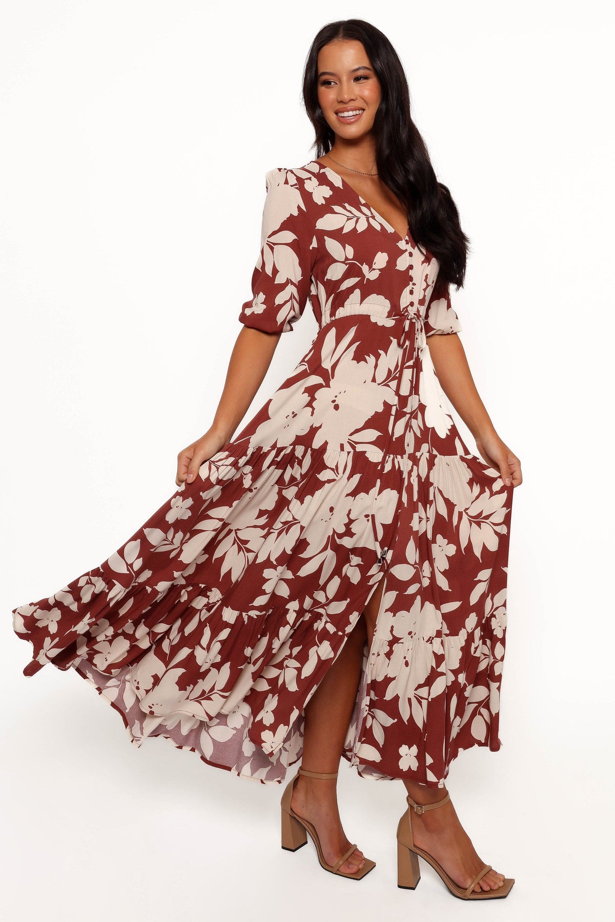Kelda Dress in Rust Floral – view 5 of 6