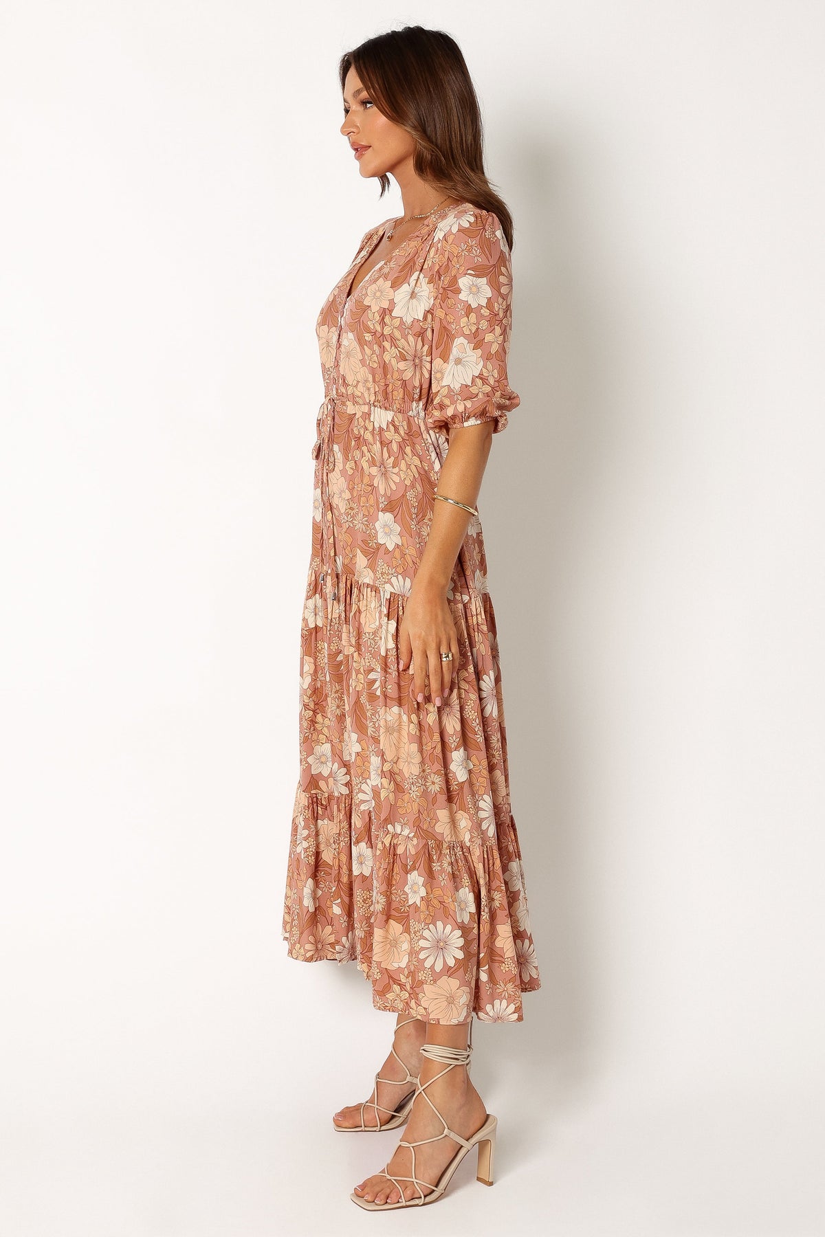 Kelda Dress in Tan Floral – view 6 of 9