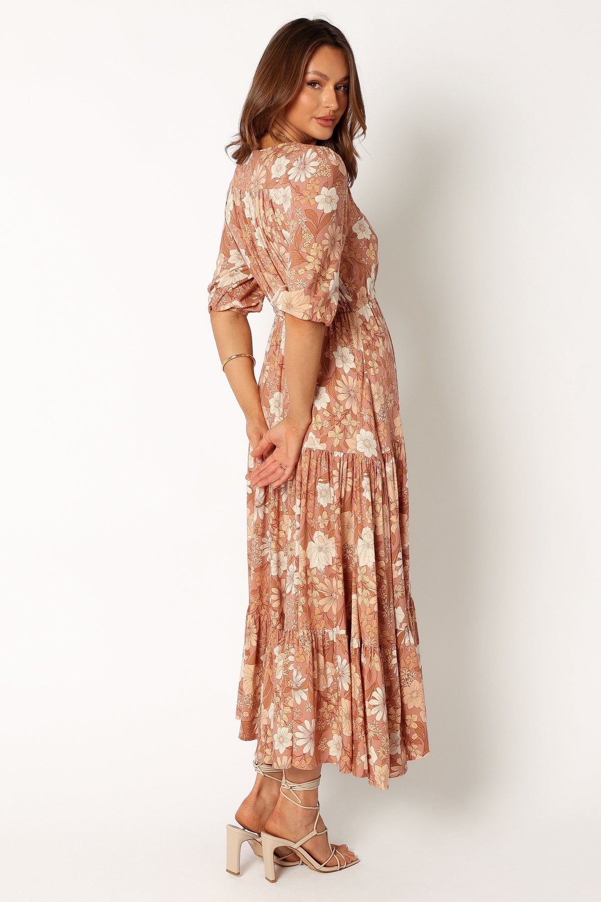 Kelda Dress in Tan Floral – view 4 of 9
