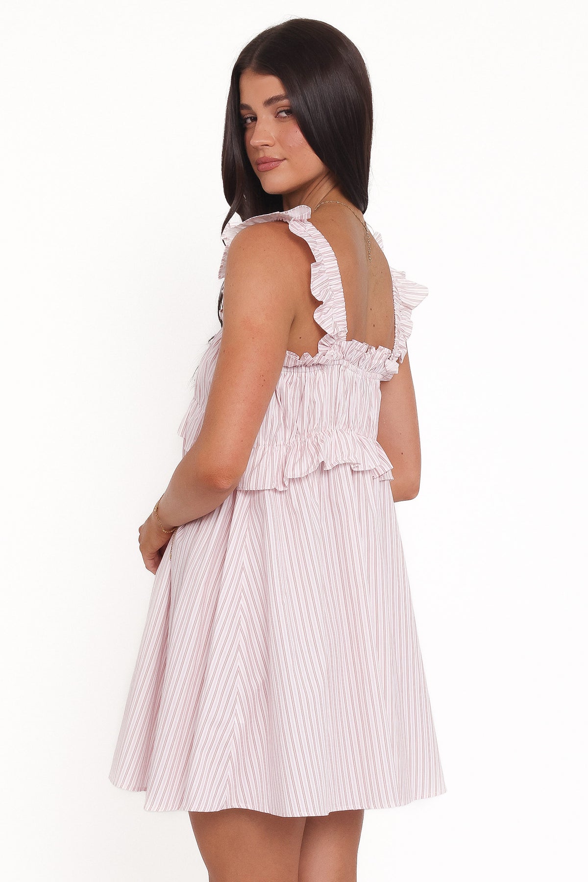 Keonia Mini Dress in Pink Stripe – view 4 of 5