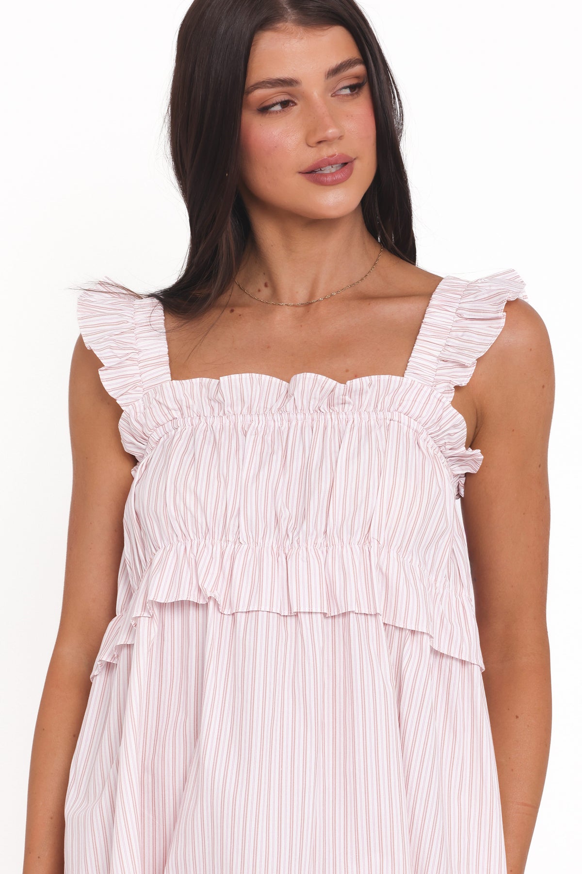 Keonia Mini Dress in Pink Stripe – view 2 of 5