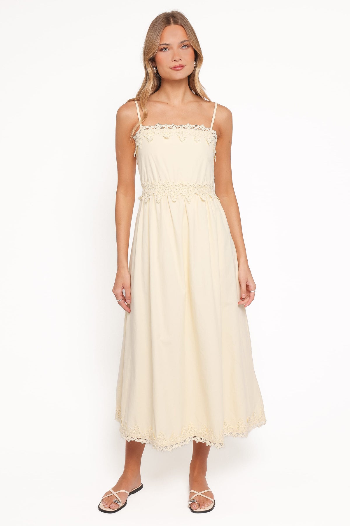 Kiana Midi Dress in Pale Yellow – view 1 of 6