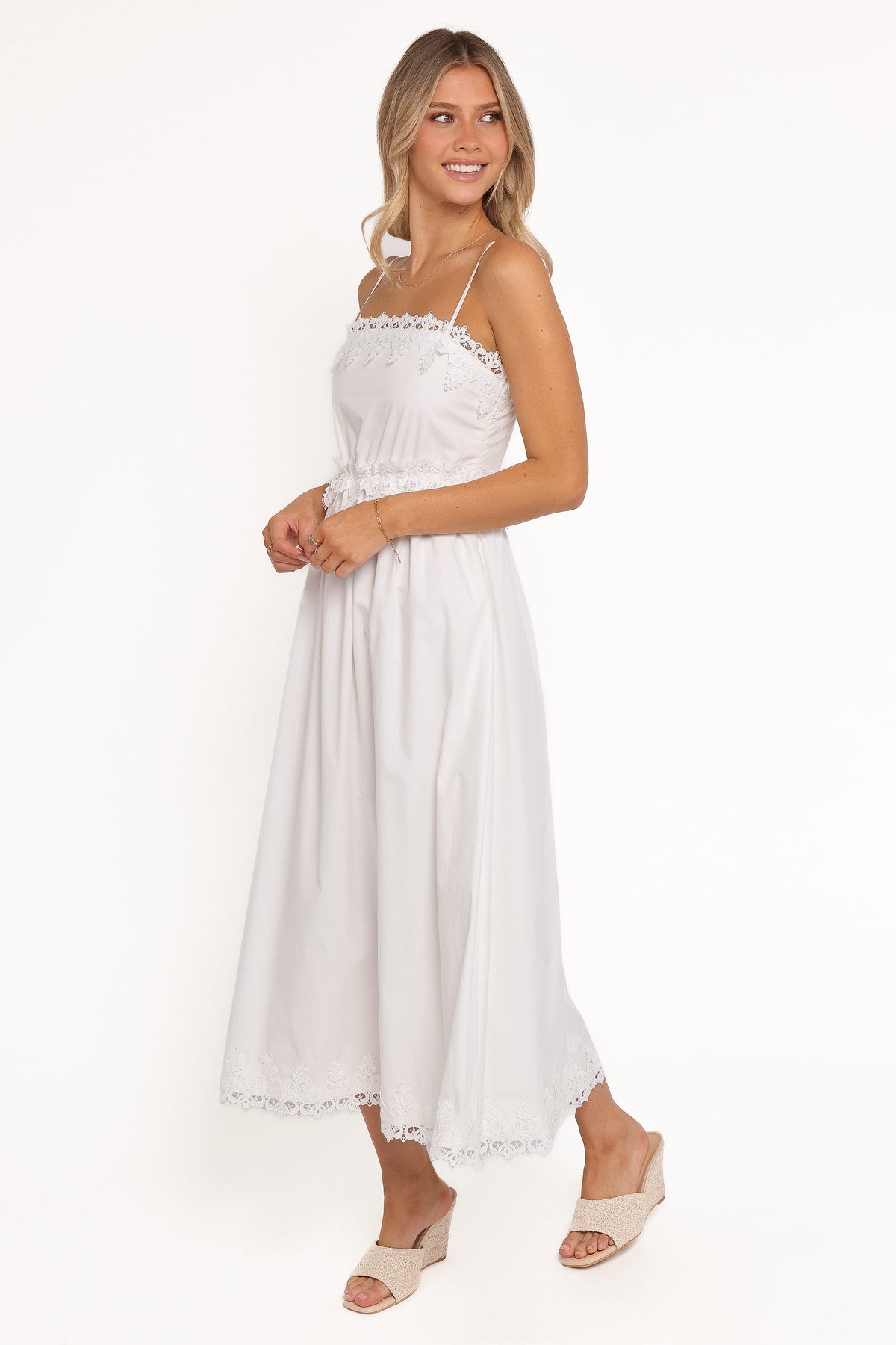 Kiana Midi Dress in White – view 4 of 7