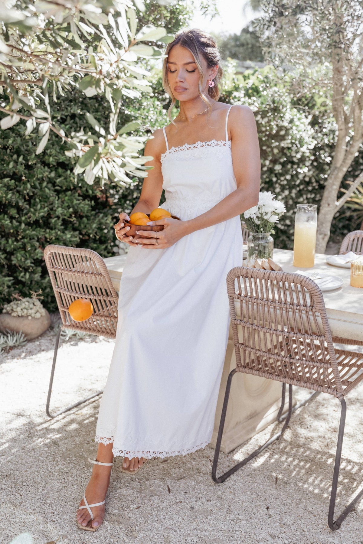 Kiana Midi Dress in White – view 1 of 7