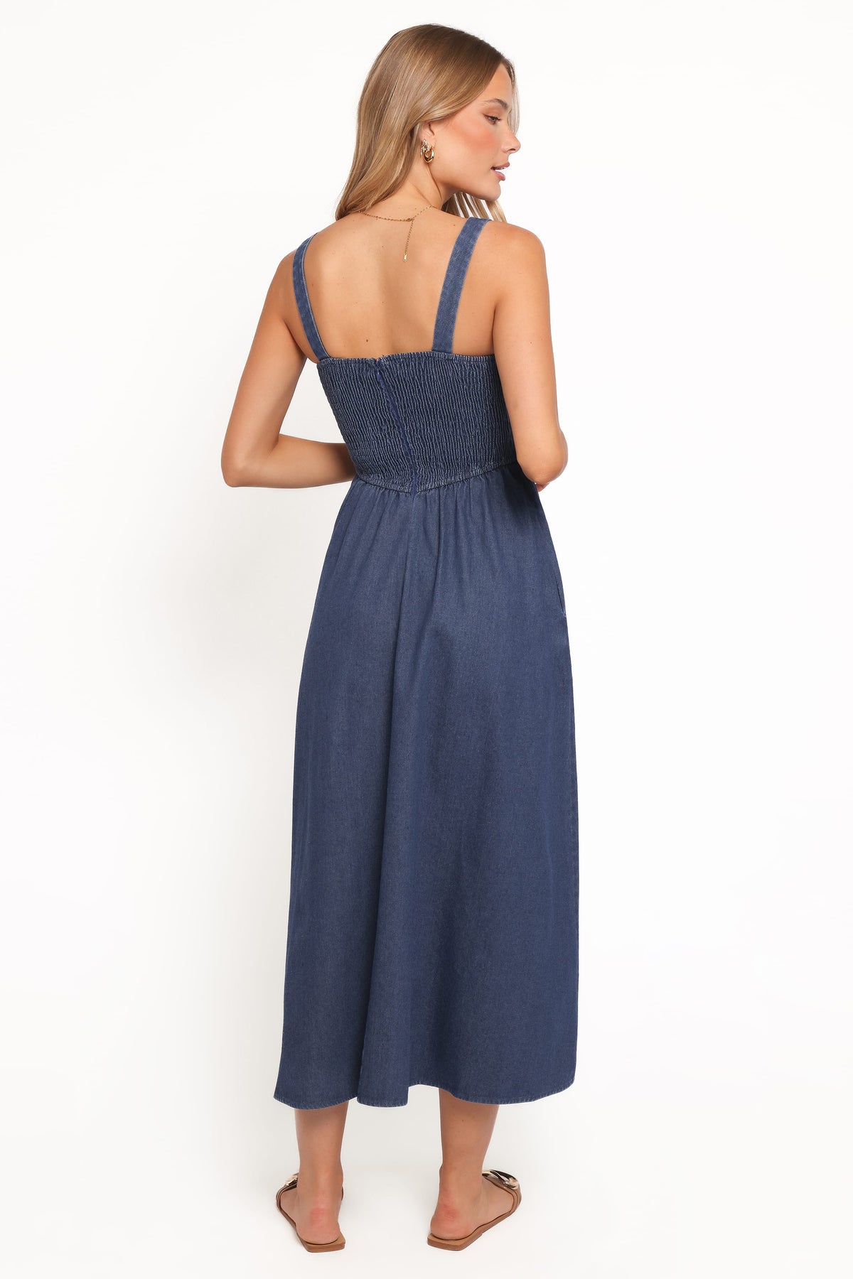 Kinslee Midi Dress in Denim – view 4 of 6