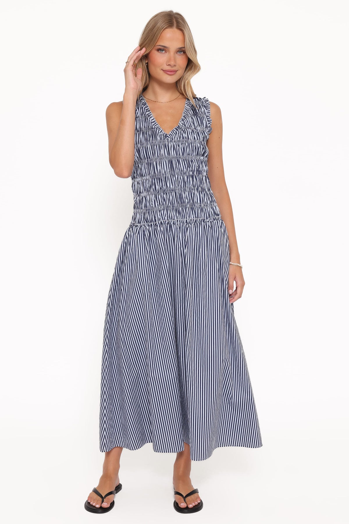 Kirrilee Maxi Dress in Blue Stripe – view 1 of 6