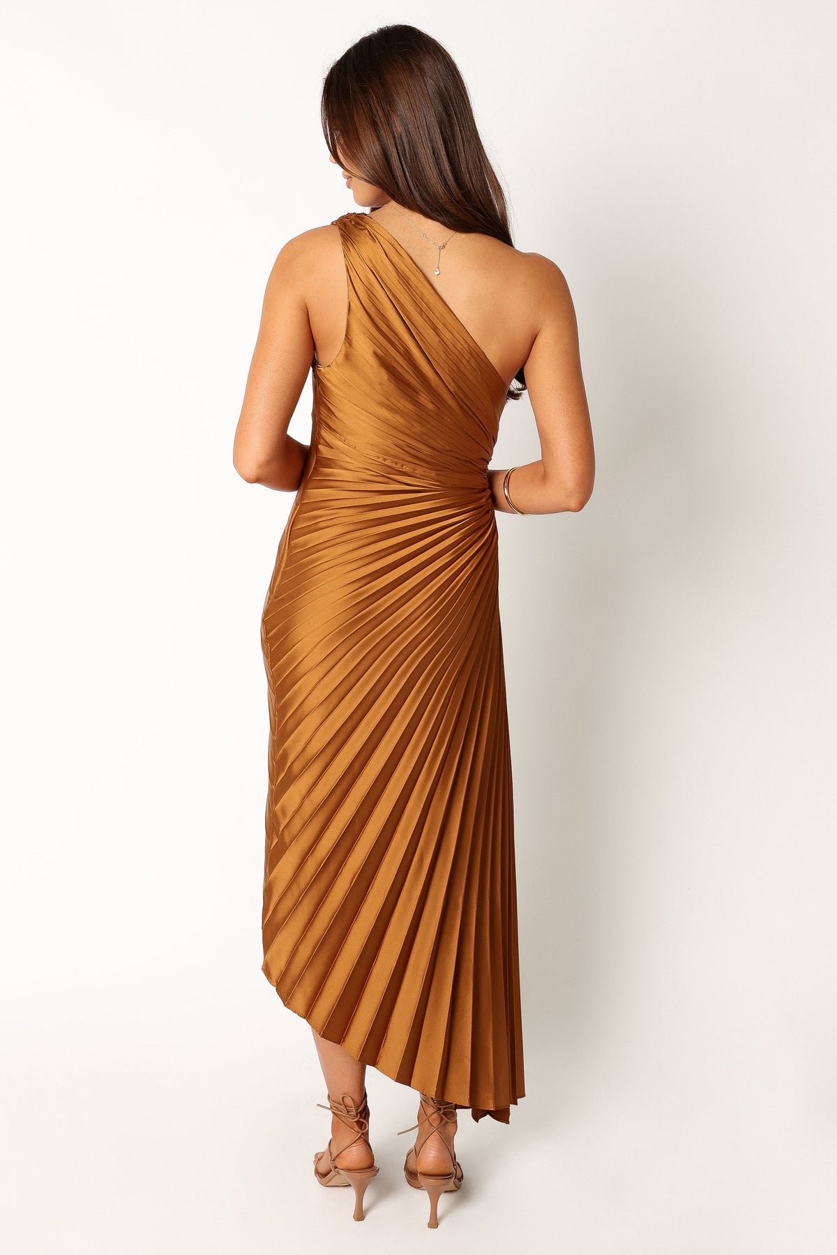 Kleo One Shoulder Maxi Dress in Golden Ochre – view 3 of 11