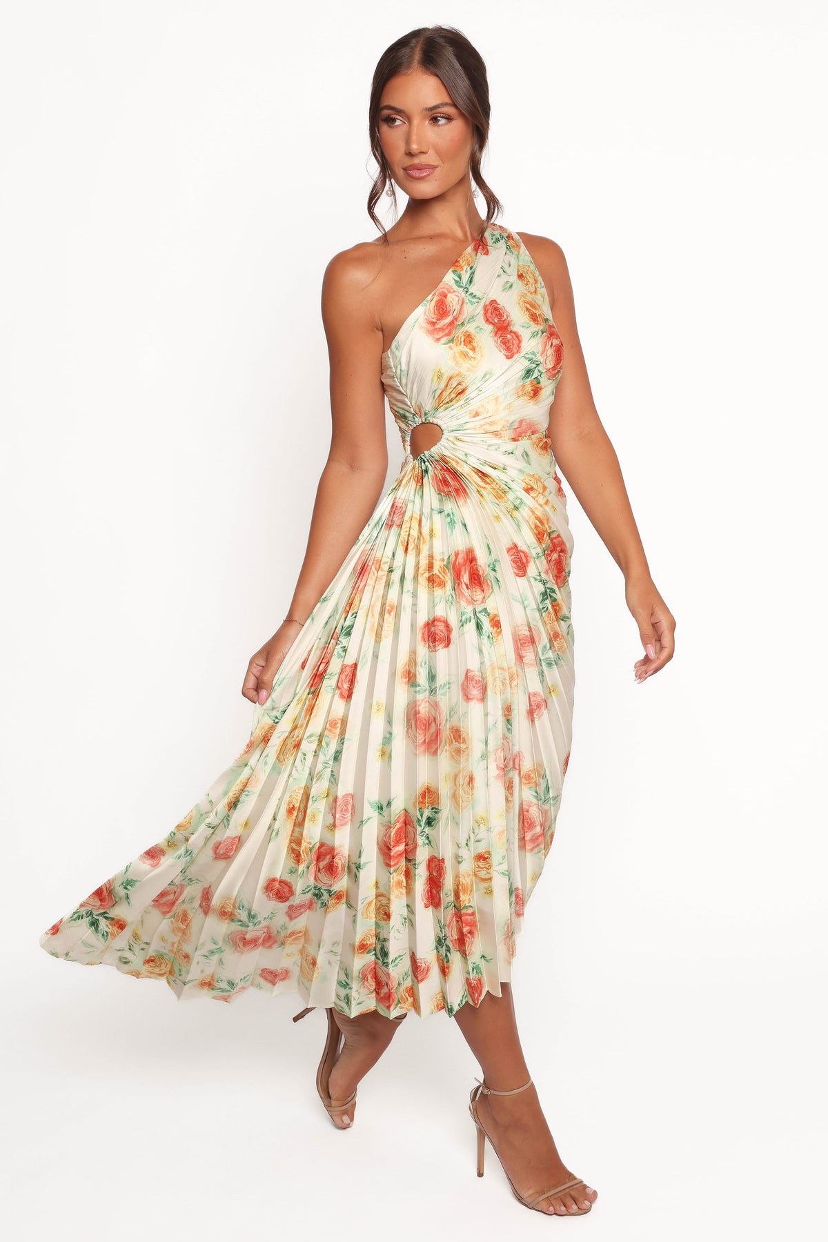 Kleo One Shoulder Maxi Dress in Yellow Floral – view 6 of 9