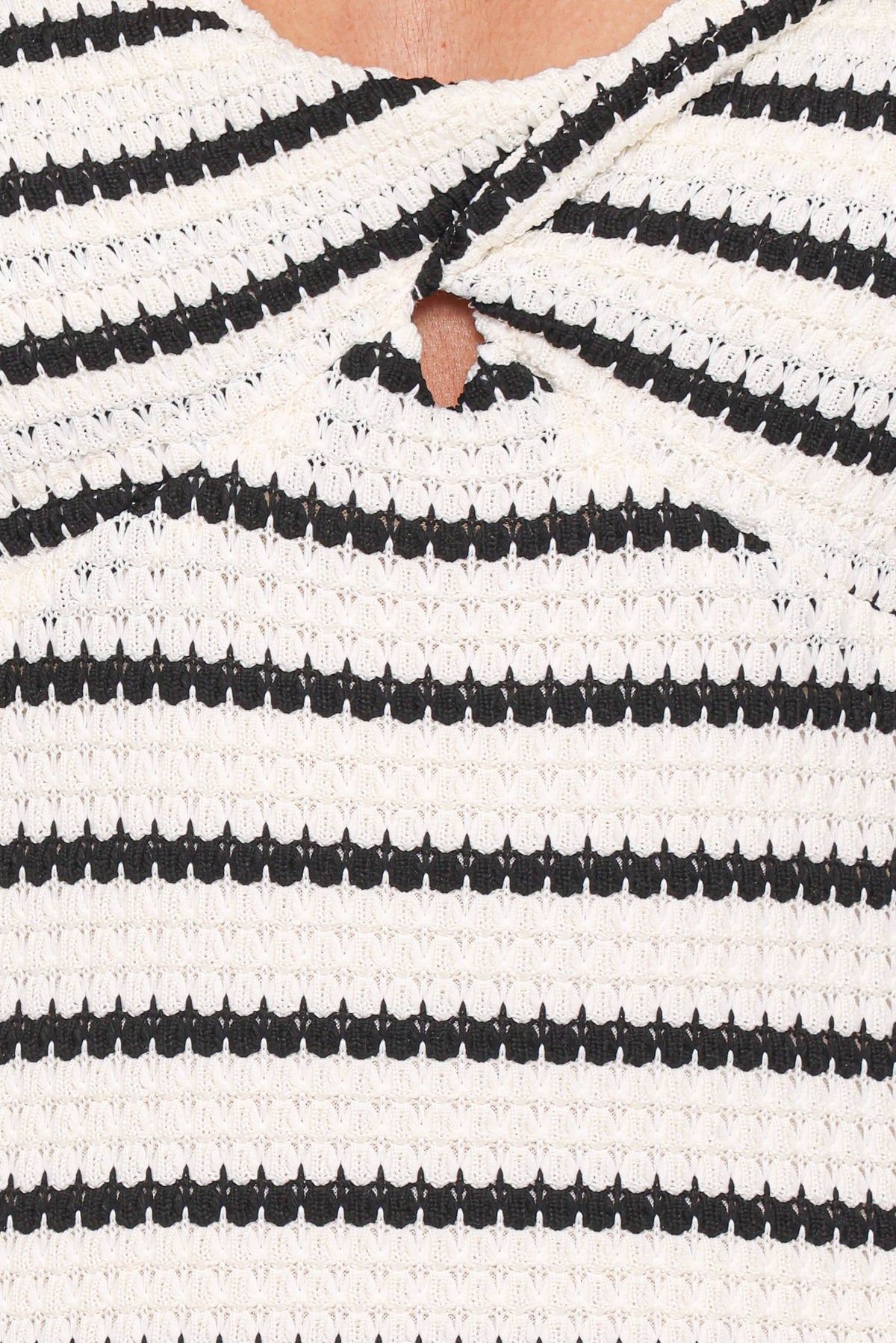 Kristina Midi Dress in Black/White Stripe – view 7 of 7