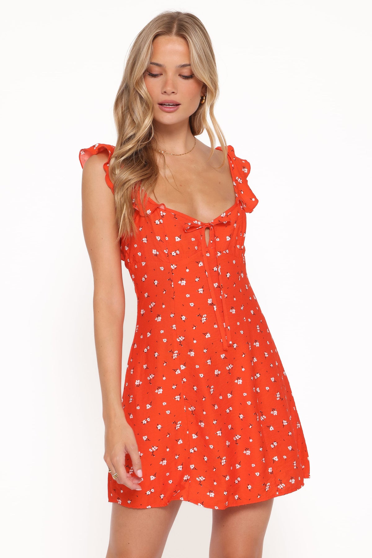 Lacey Mini Dress in Red Floral – view 3 of 6