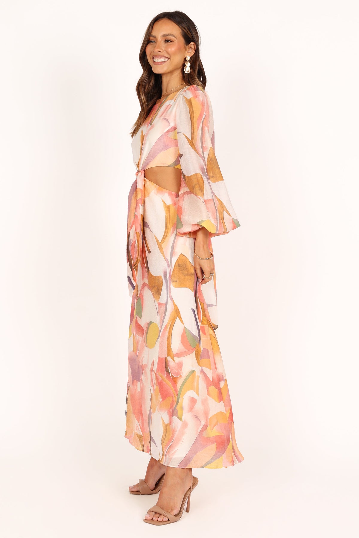 Laquin Long Sleeve Maxi Dress in Pink – view 4 of 9