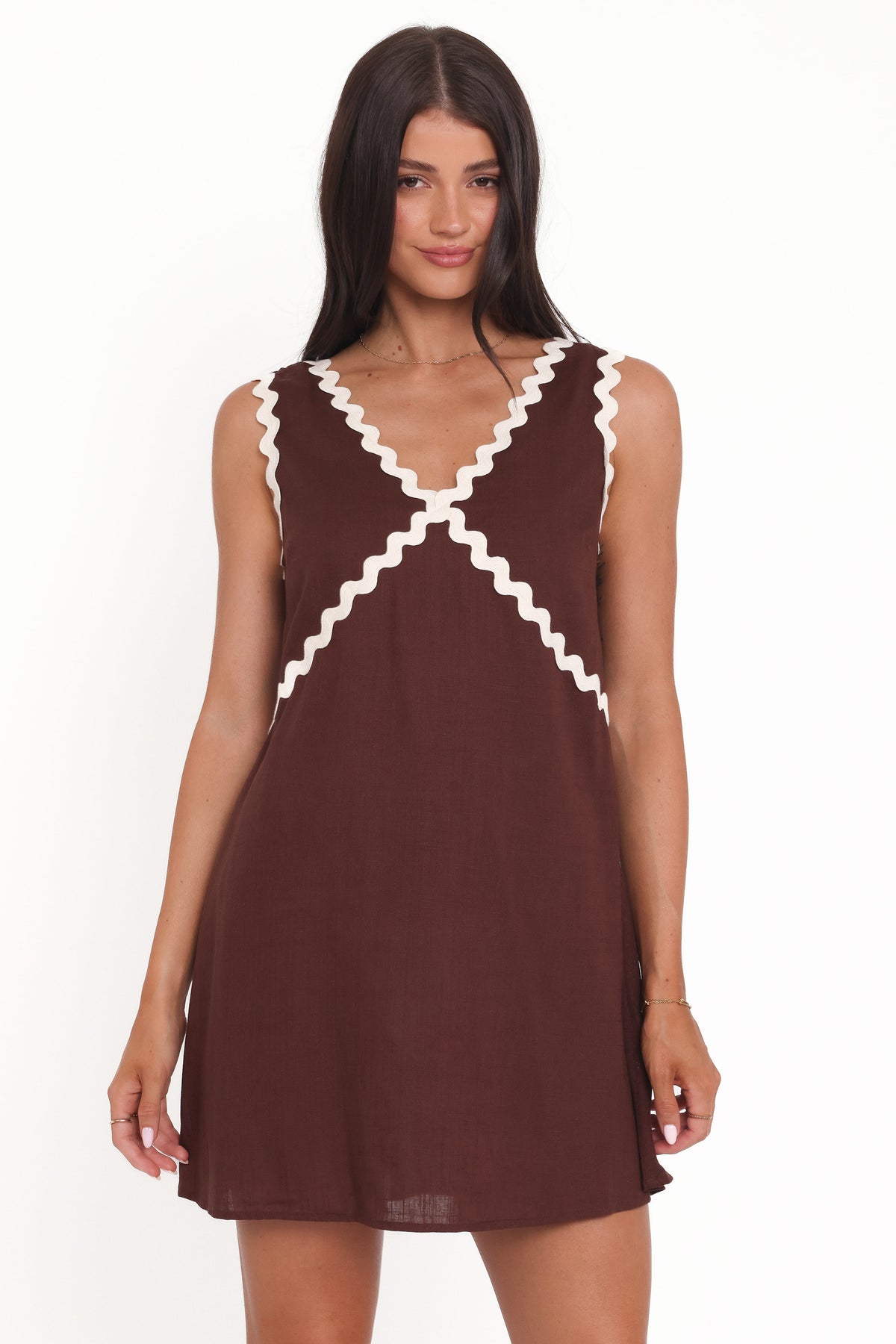 Lark Mini Dress in Brown – view 1 of 6