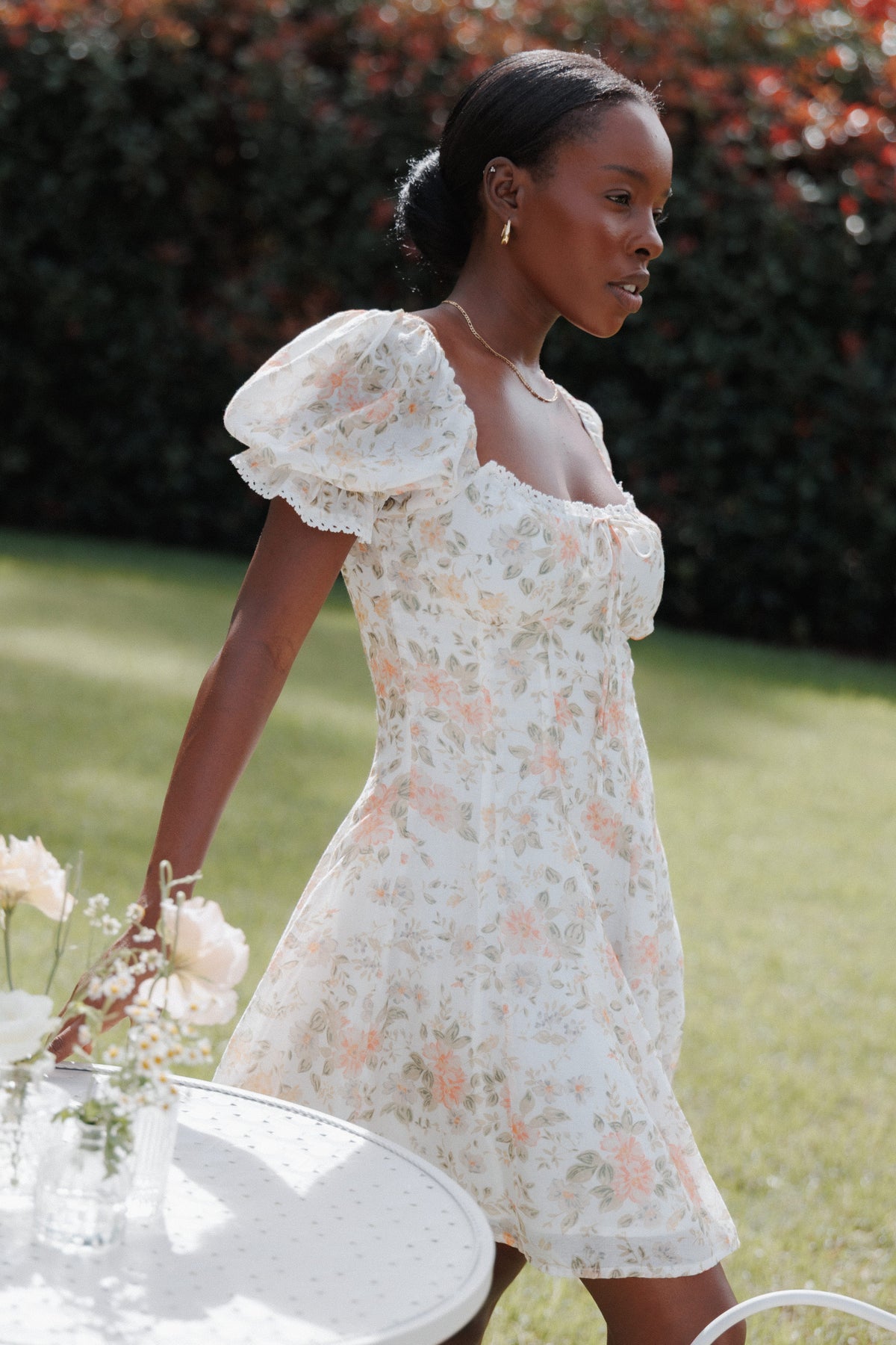 Lavia Mini Dress in White Multi Floral – view 1 of 7