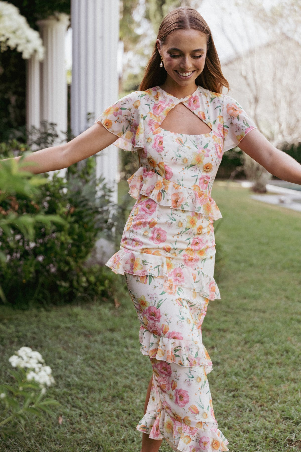 Leila Maxi Dress in Peony – view 1 of 9