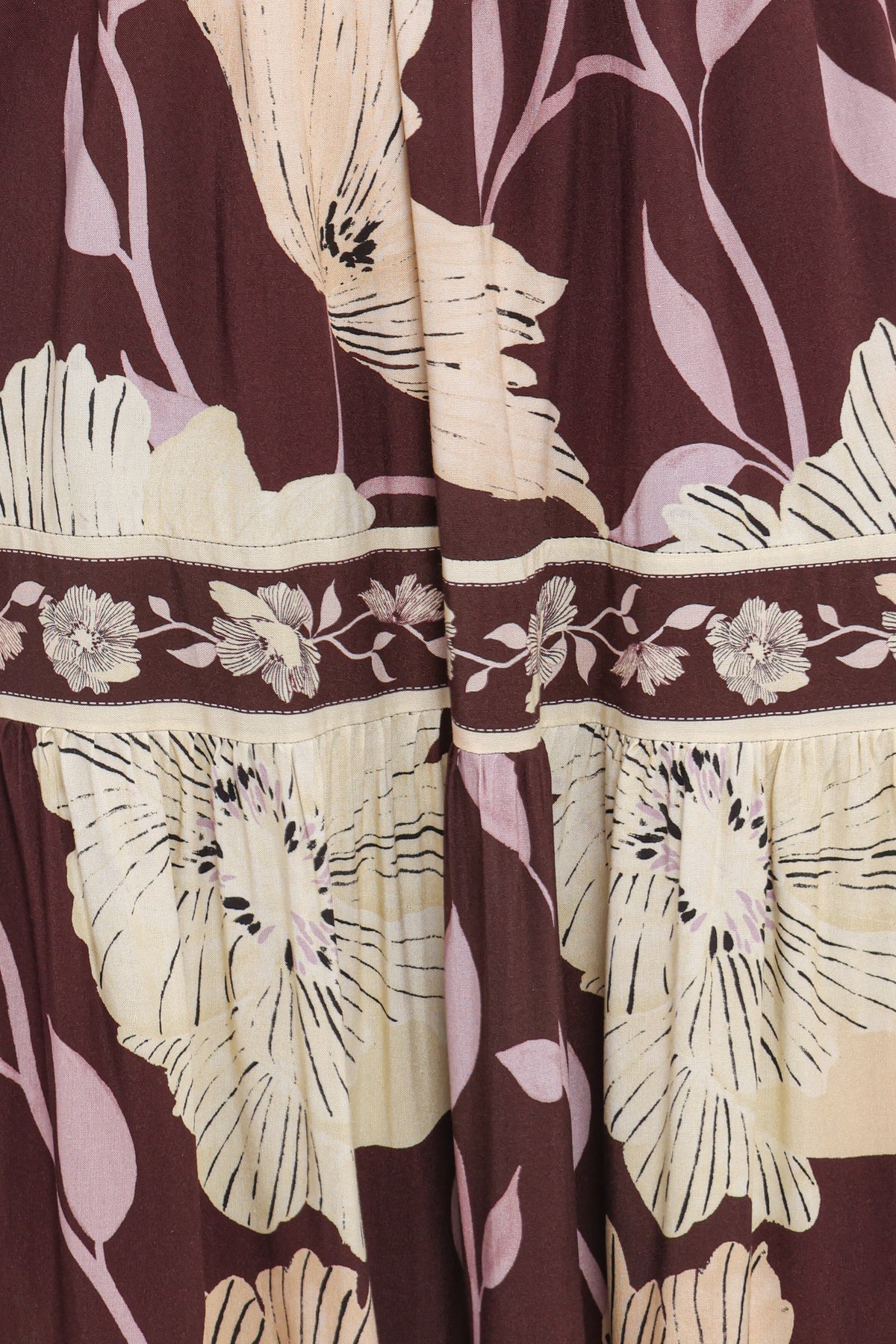Leonor Maxi Dress in Yellow Brown Floral – view 5 of 5