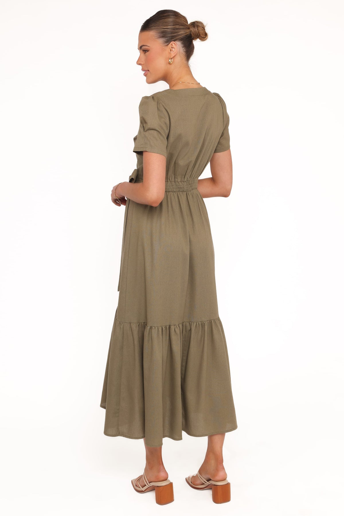 Leontine Midi Dress in Olive – view 4 of 6