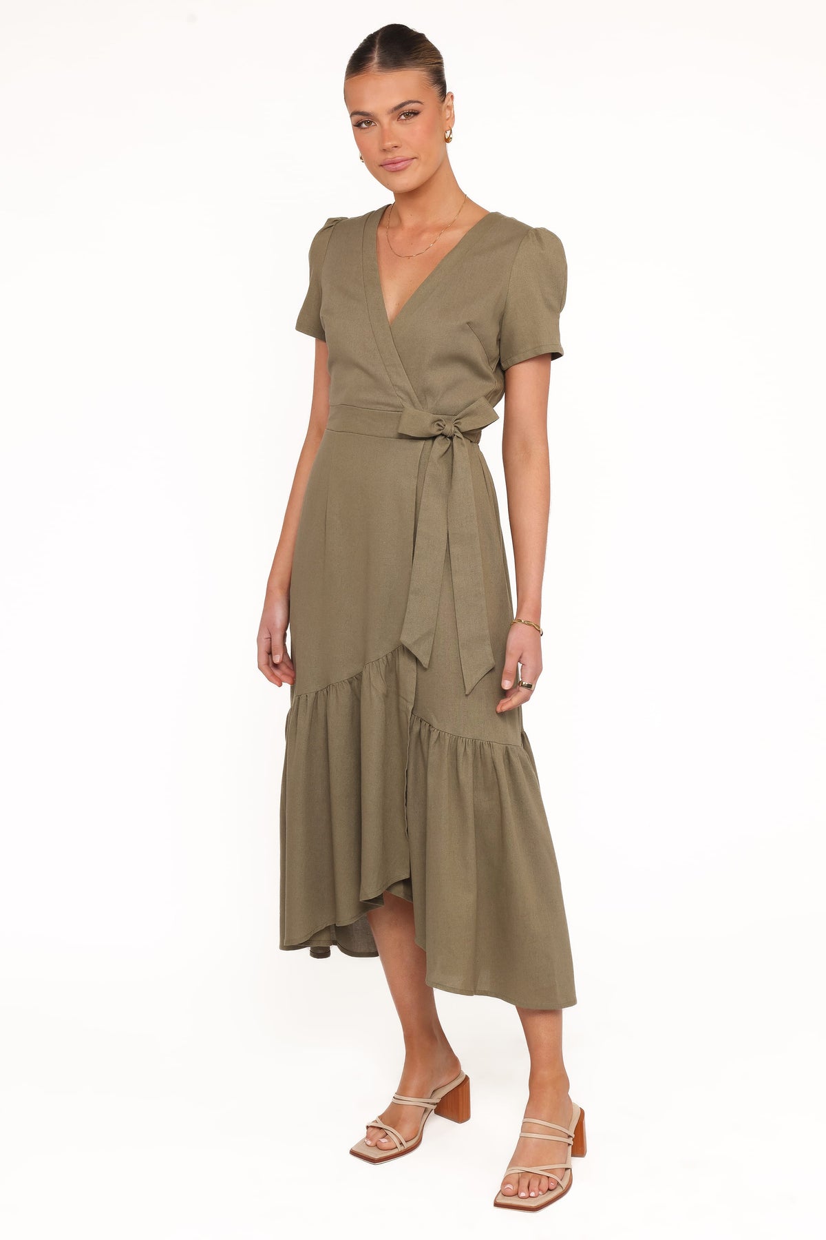 Leontine Midi Dress in Olive – view 3 of 6