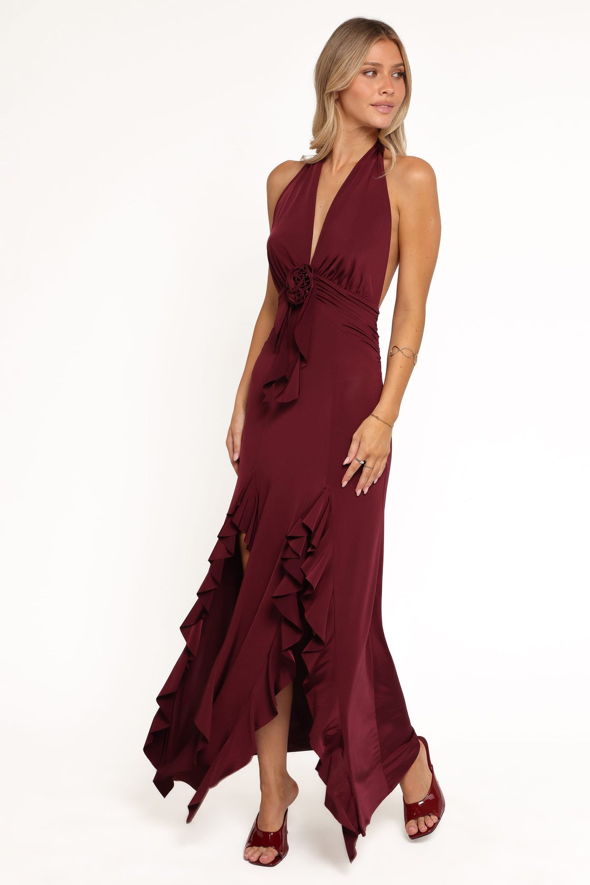 Leowna Halterneck Maxi Dress in Burgundy – view 5 of 6