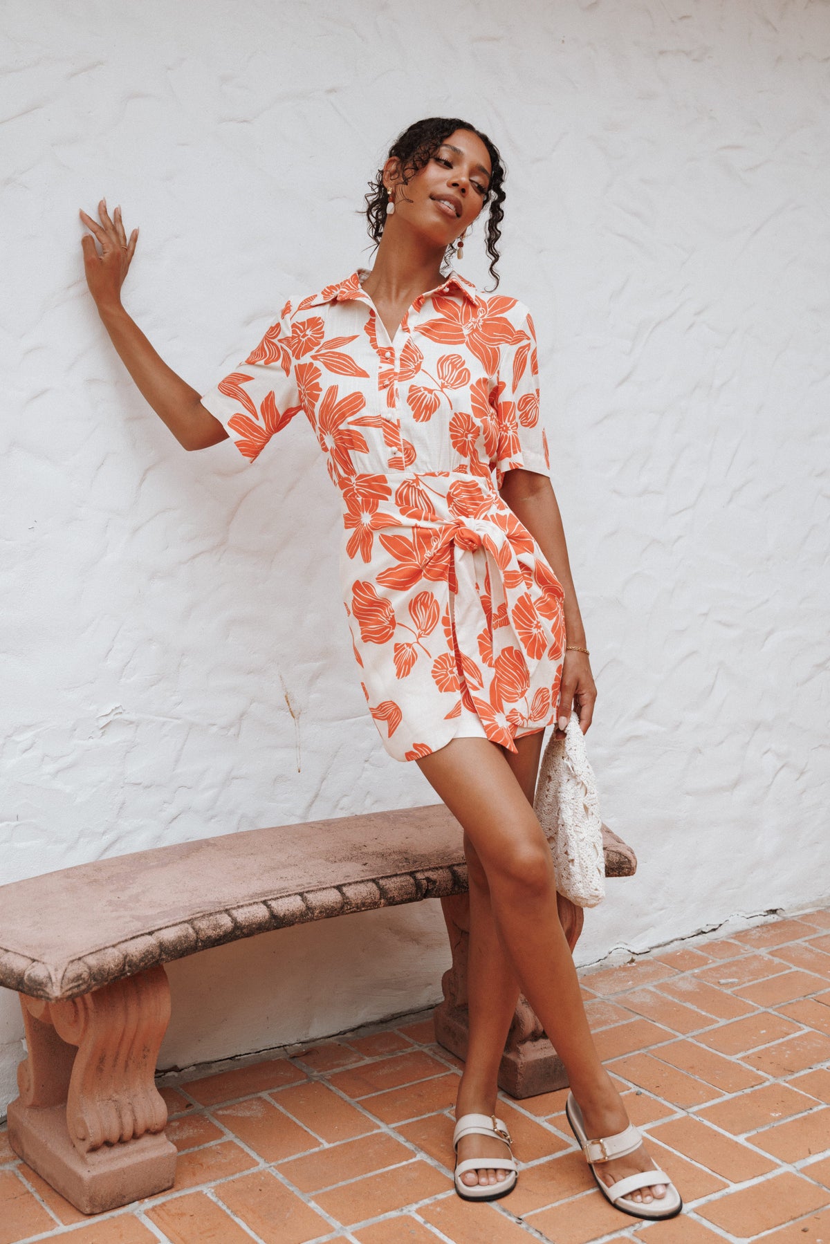 Leyton Mini Dress in Red Floral – view 1 of 8