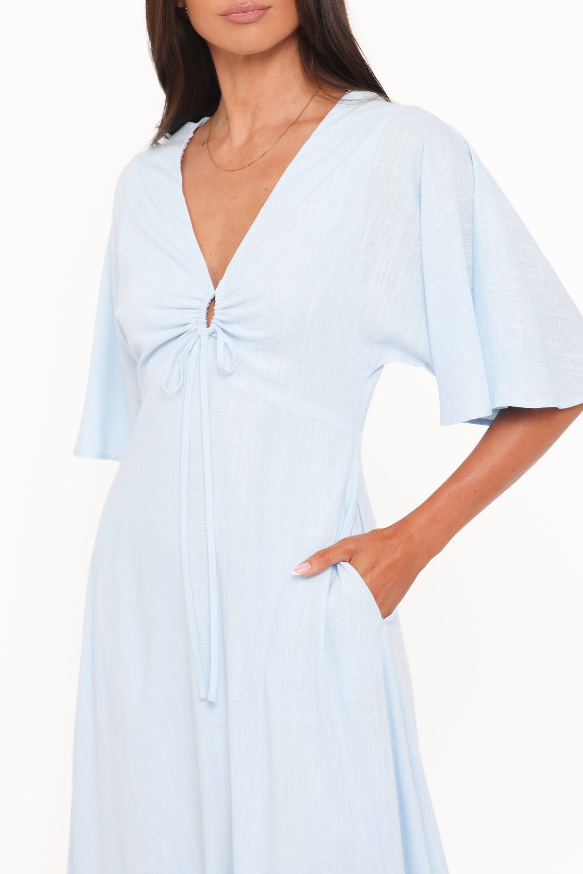 Liberty Midi Dress in Light Blue – view 3 of 8